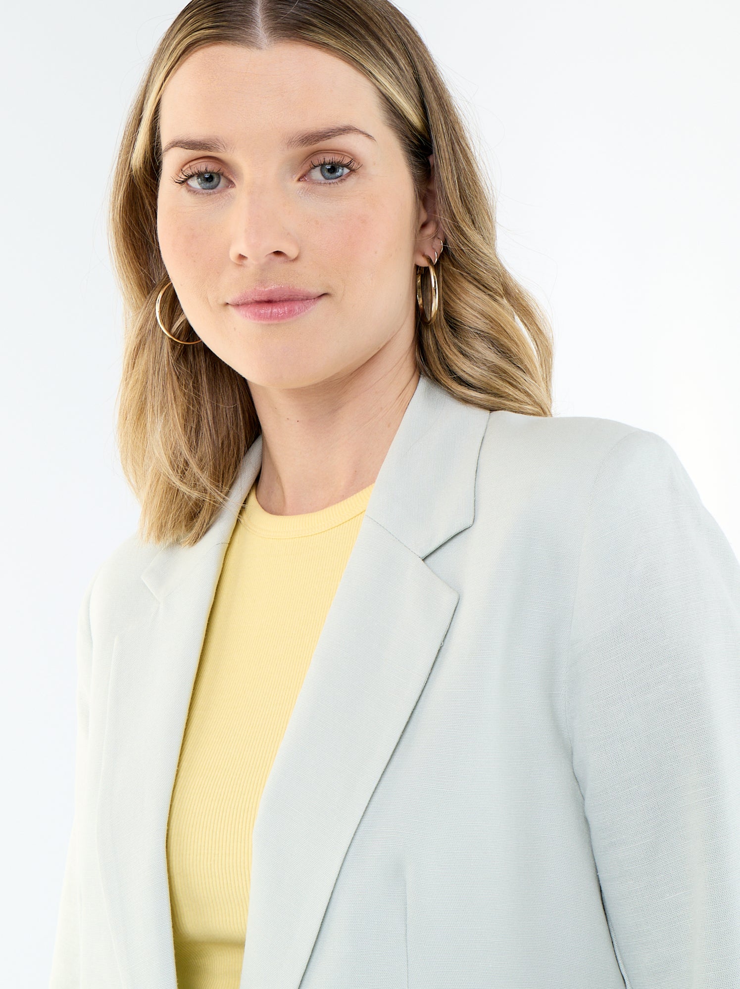 Veste blazer mi-longue - Bleu