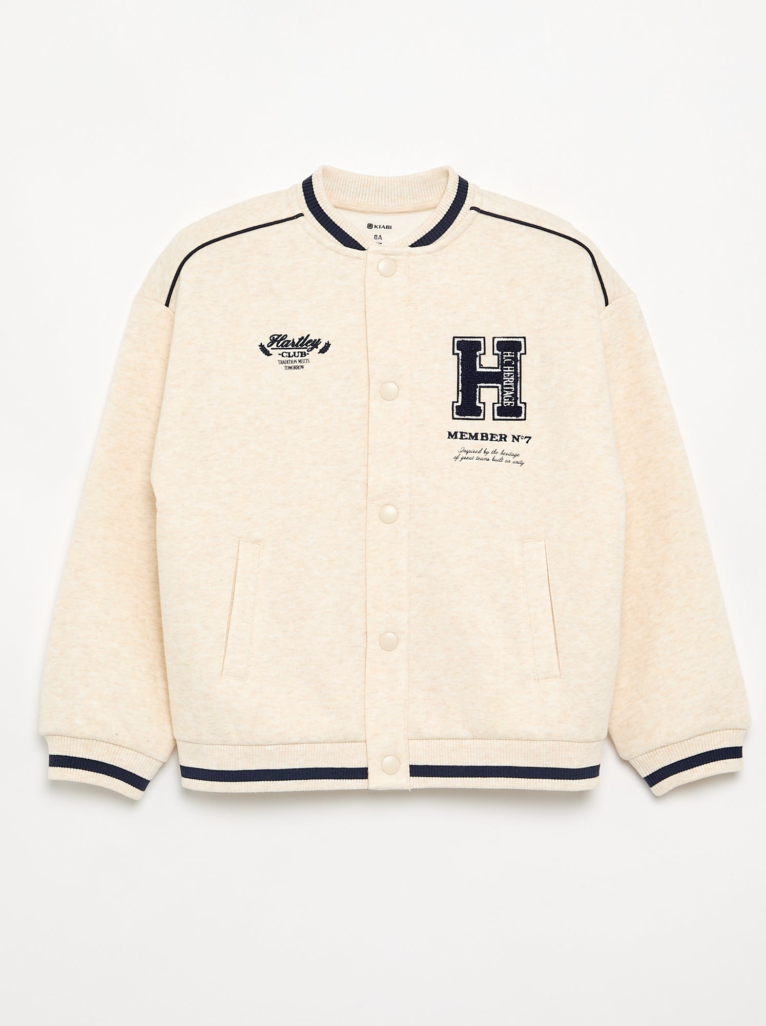 Veste bomber en polaire - Beige
