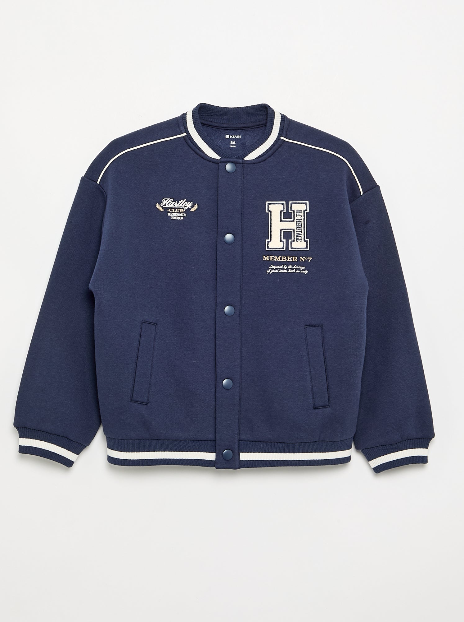 Veste bomber en polaire - Bleu