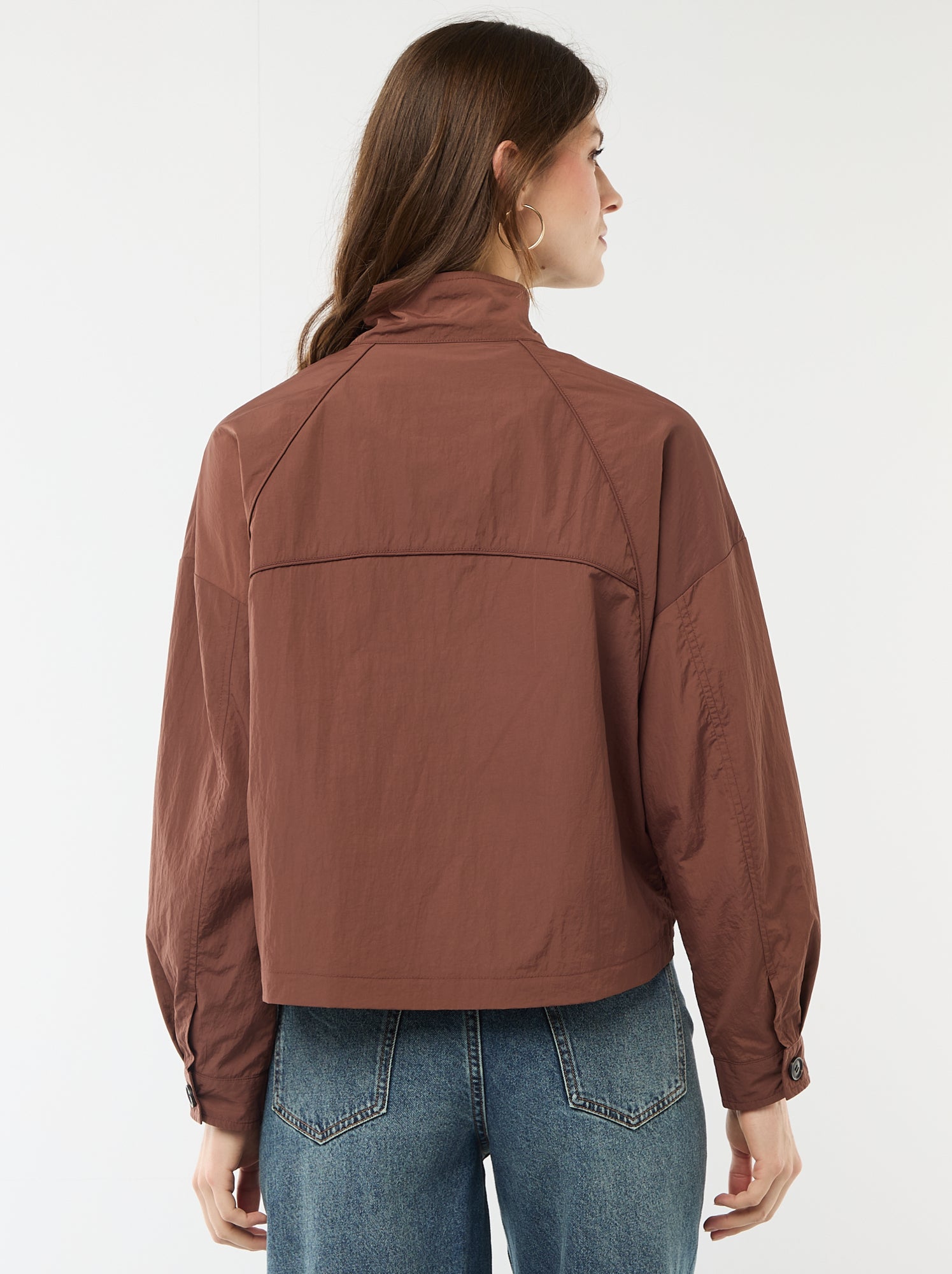 Veste courte déperlente - Marron