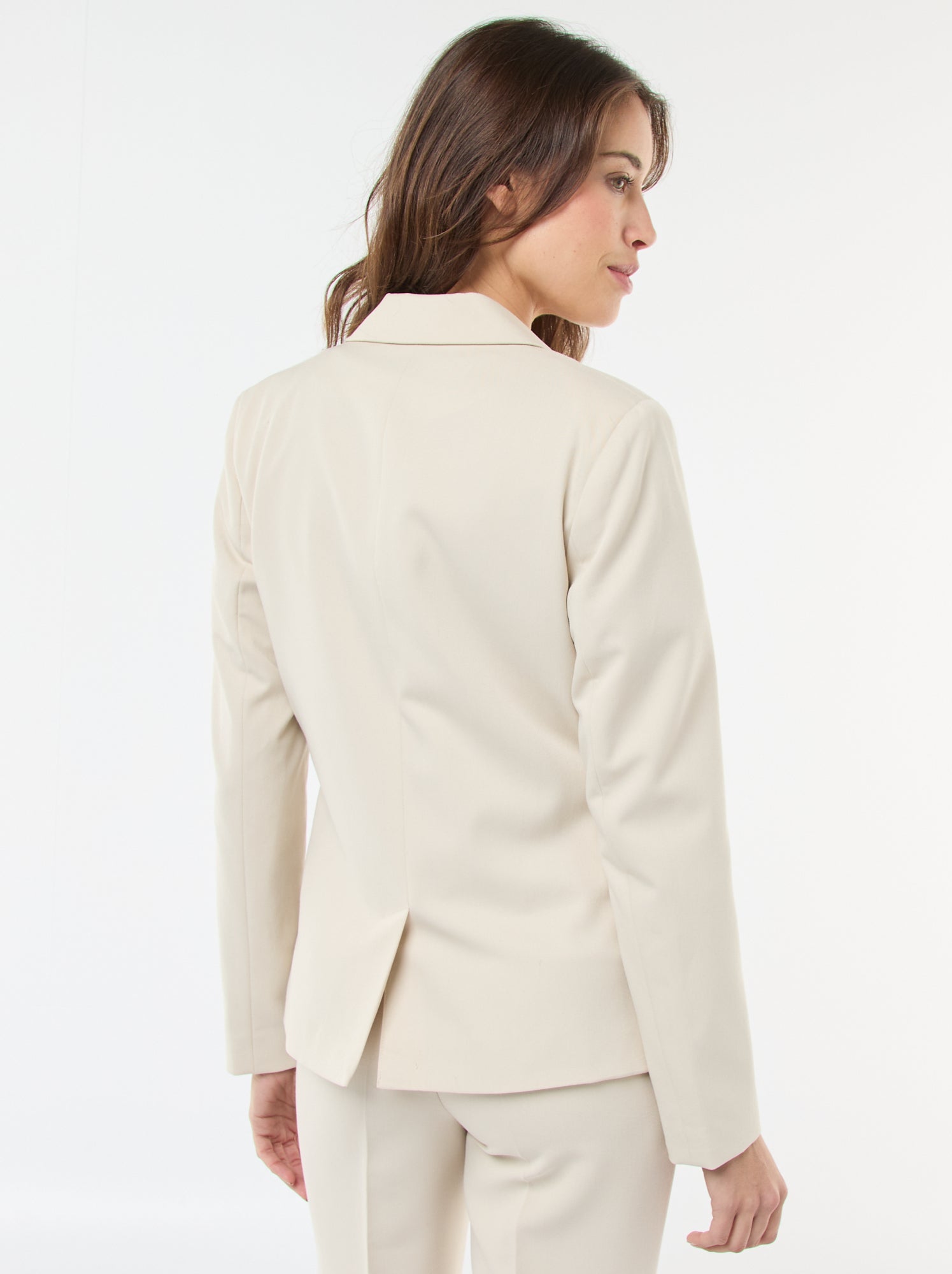 Veste de tailleur à manches longues - Beige