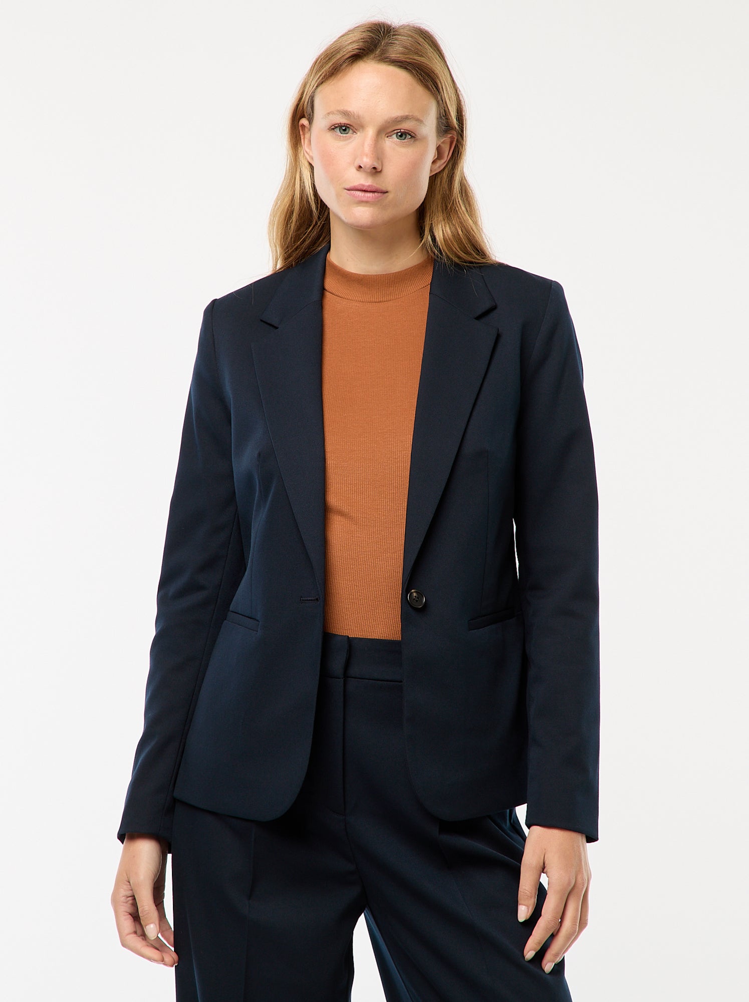 Veste de tailleur à manches longues - Bleu