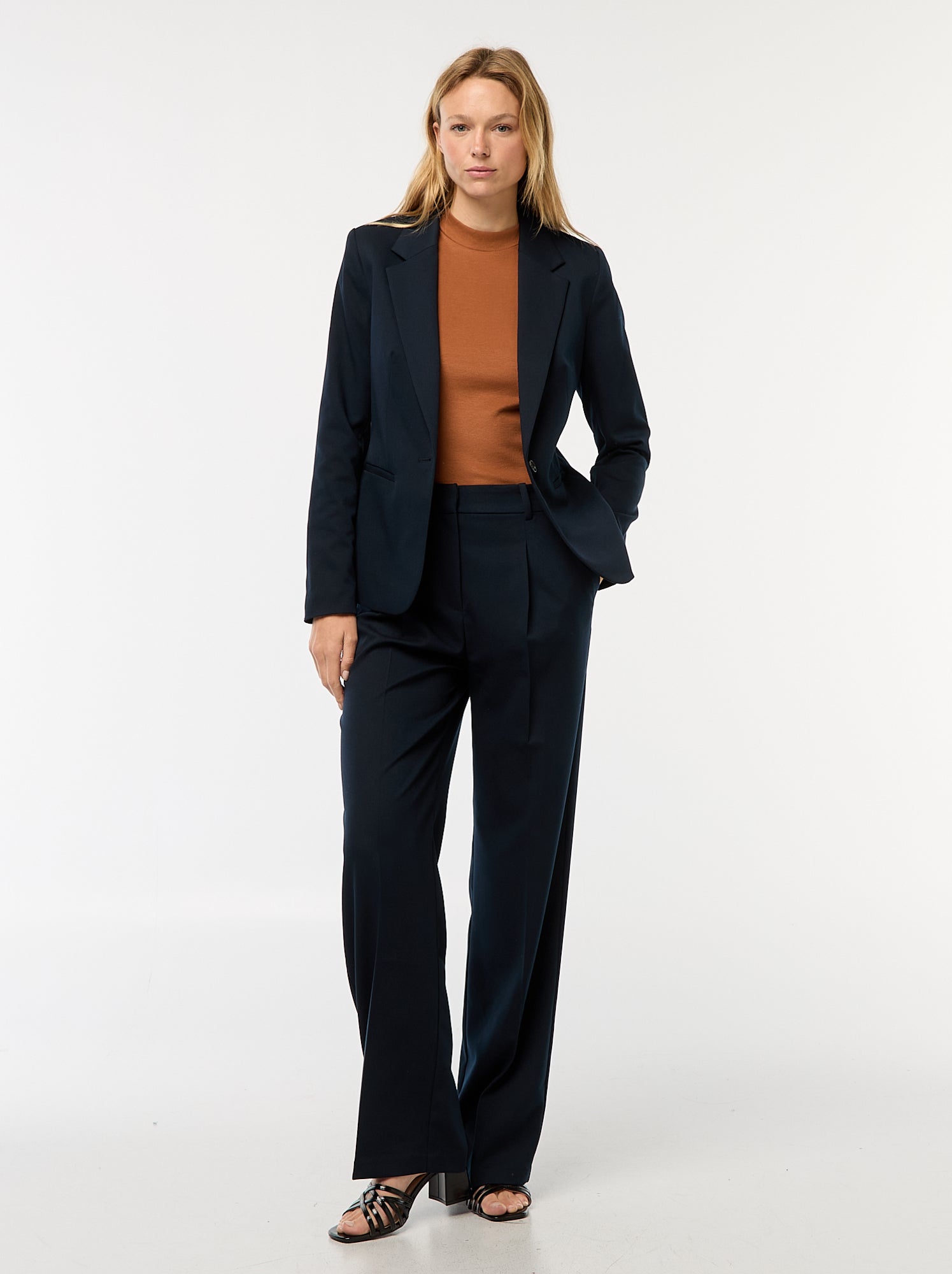 Veste de tailleur à manches longues - Bleu