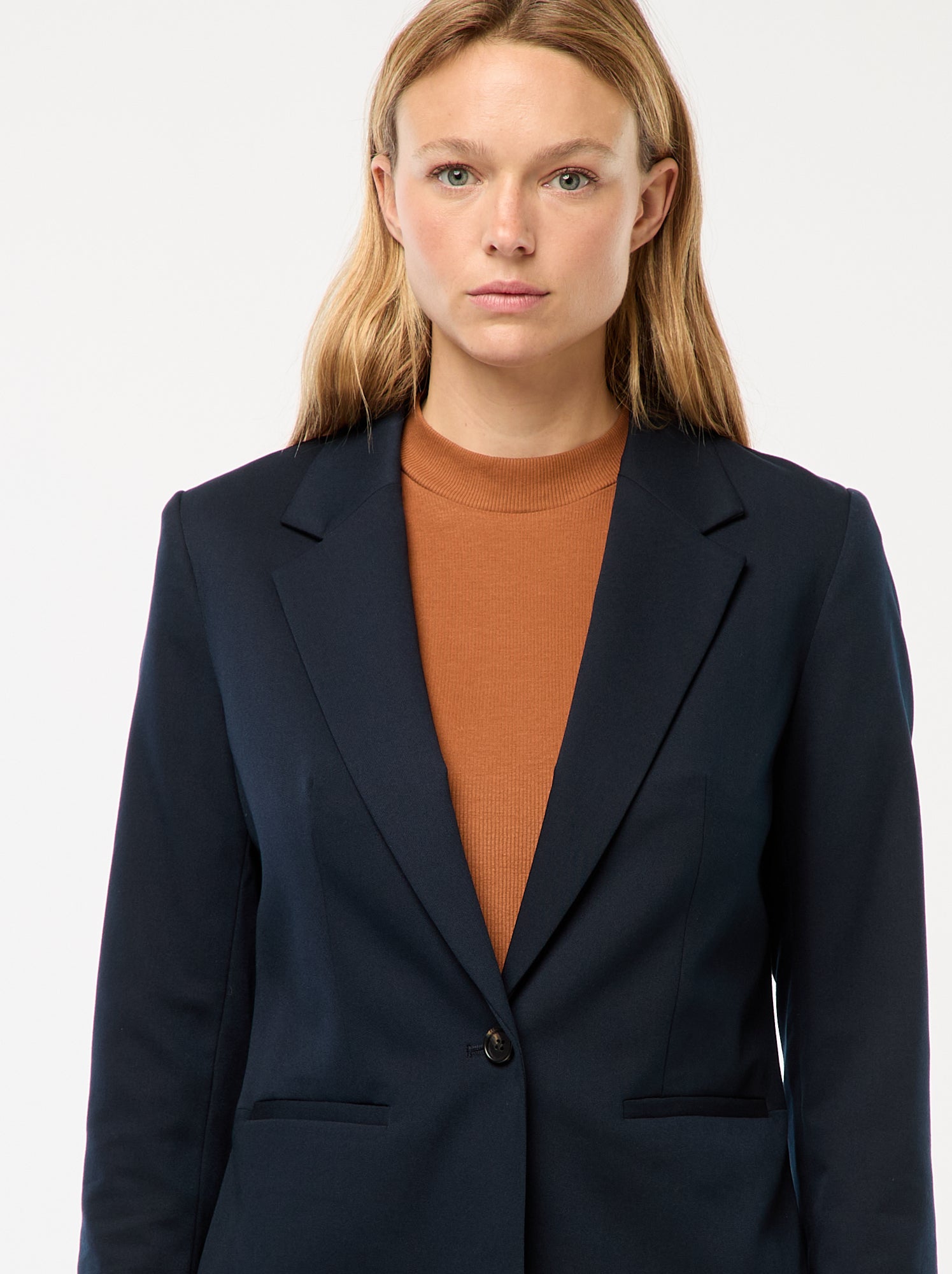 Veste de tailleur à manches longues - Bleu