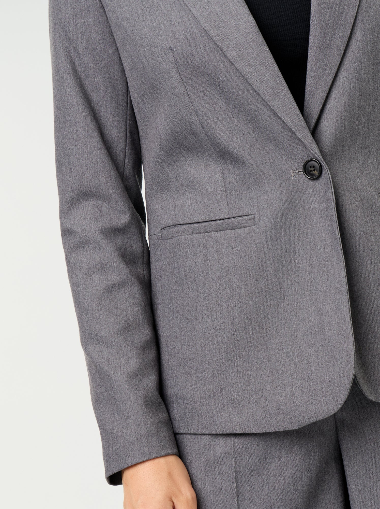 Veste de tailleur à manches longues - Gris