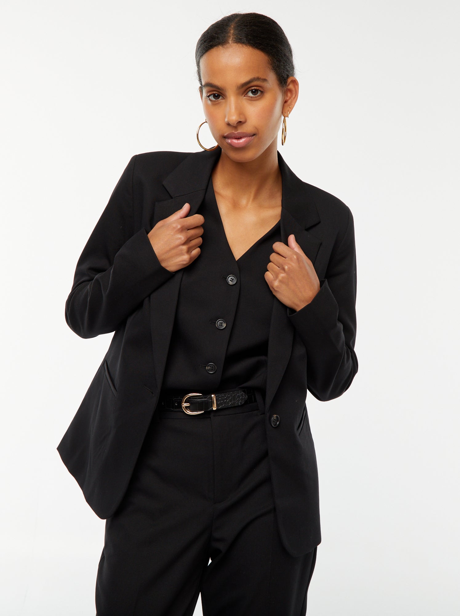 Veste de tailleur à manches longues - Noir