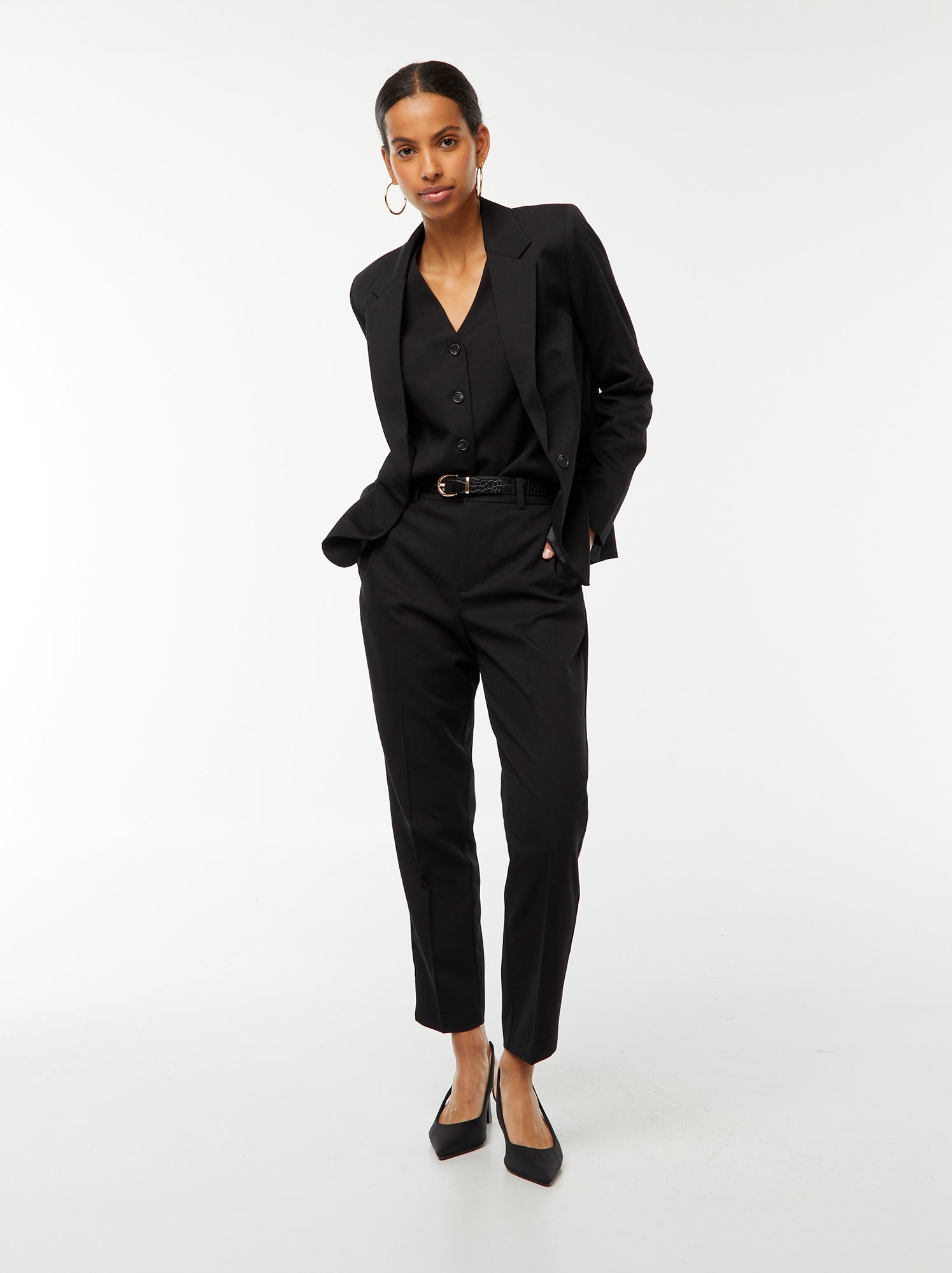 Veste de tailleur à manches longues - Noir