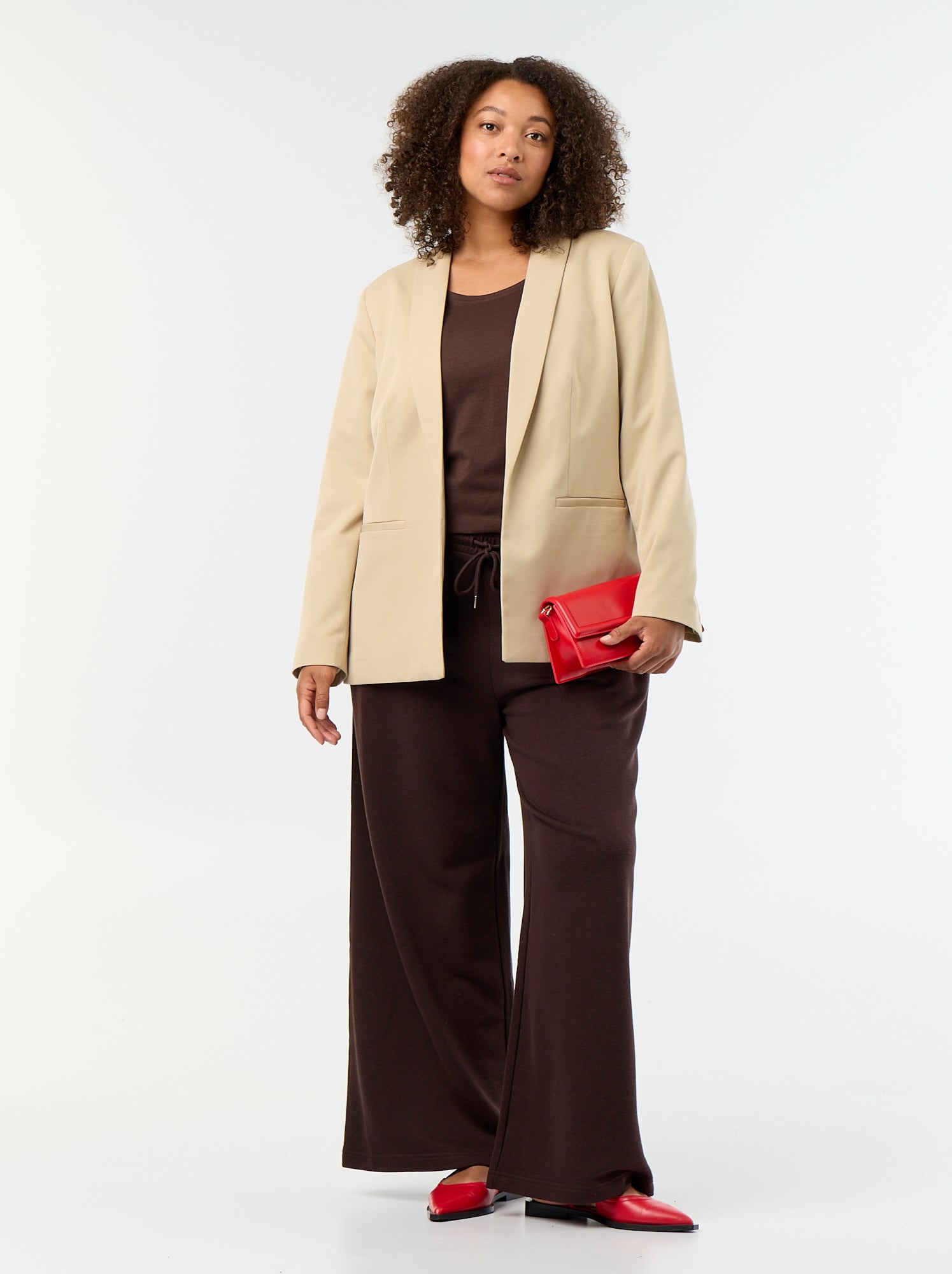 Veste de tailleur longue - Beige