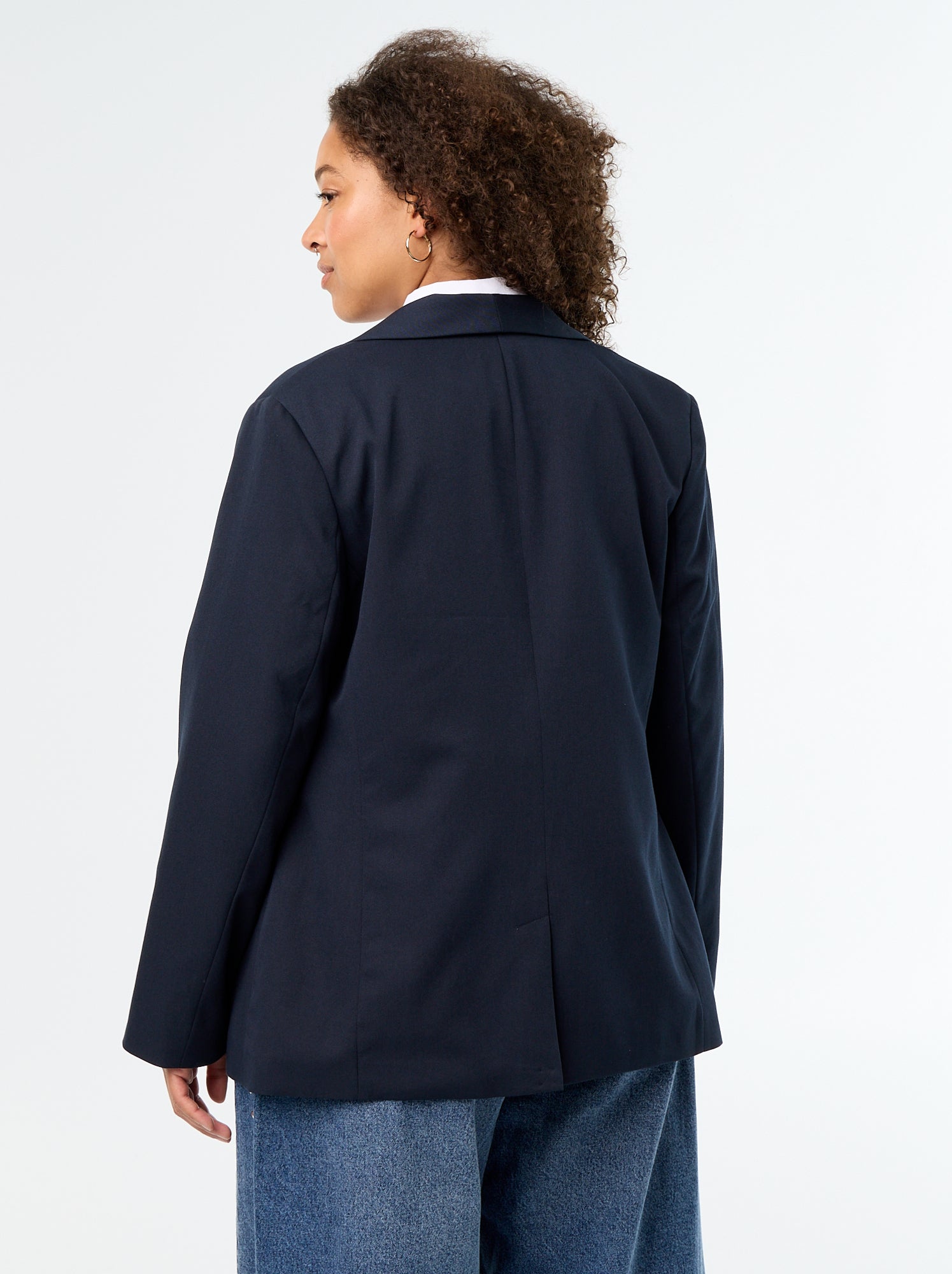 Veste de tailleur longue - Bleu