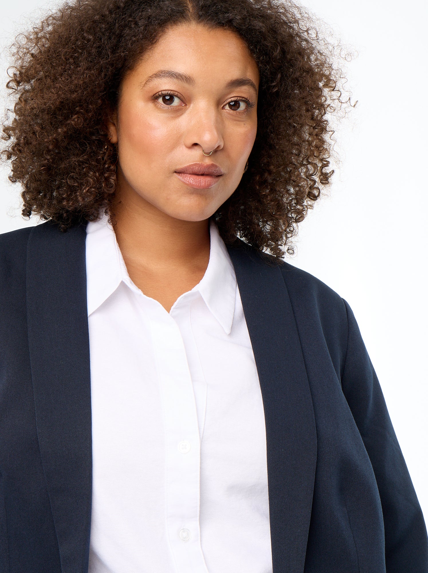 Veste de tailleur longue - Bleu