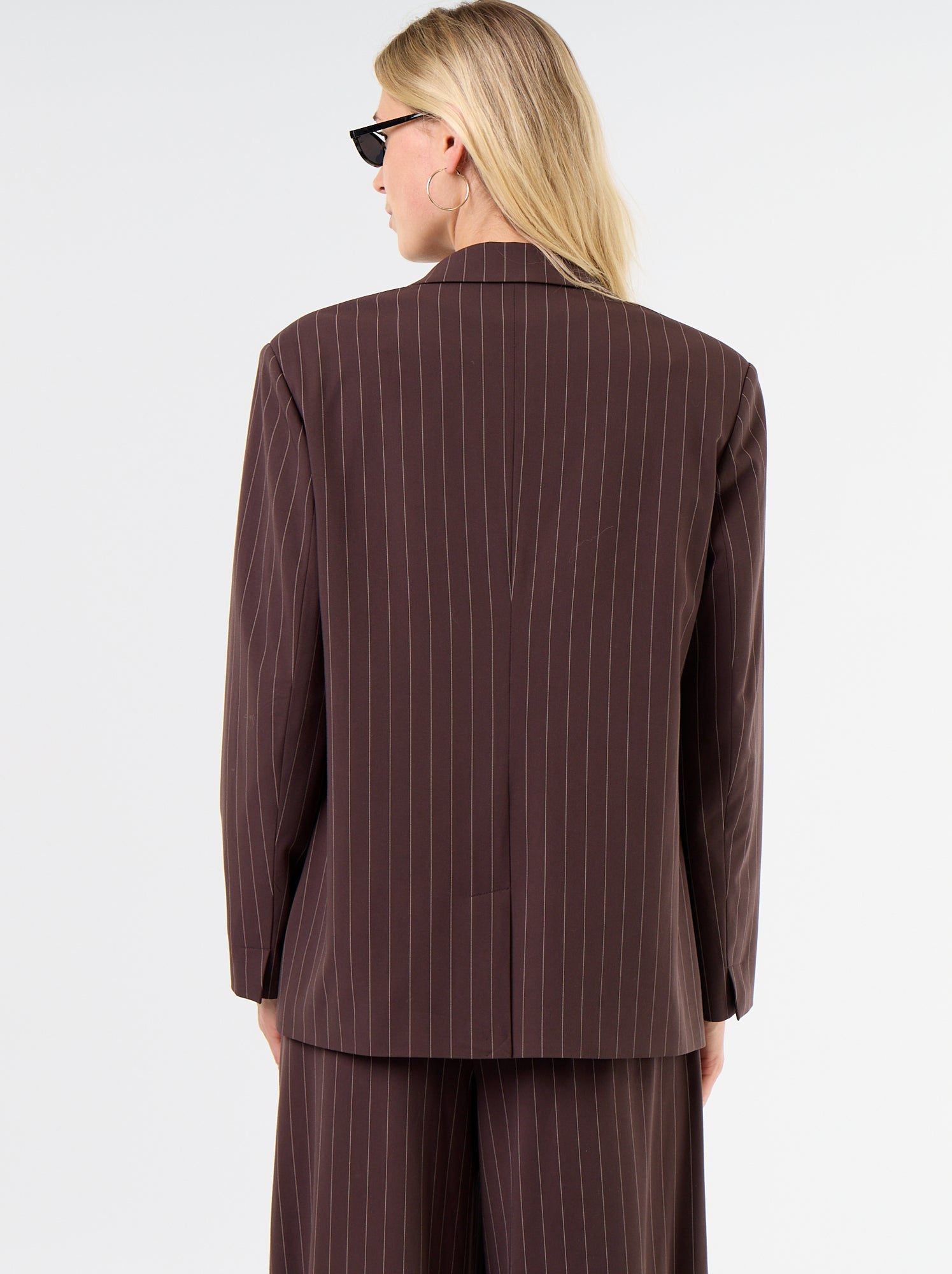 Veste de tailleur longue - Marron (FZW07_2)