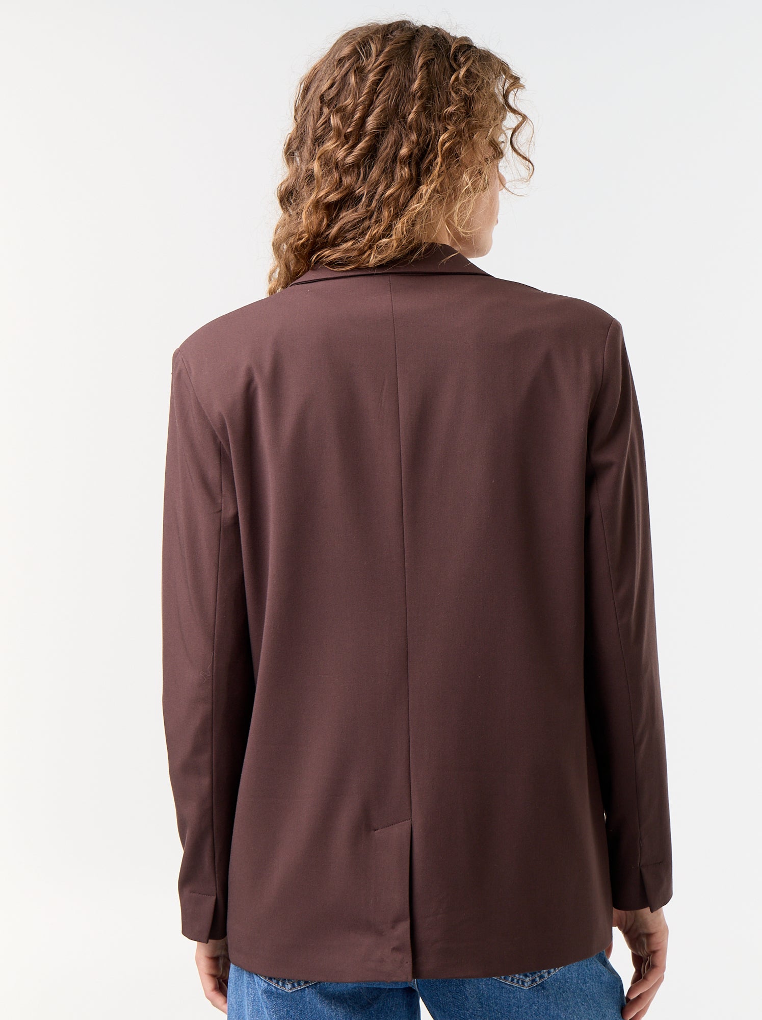 Veste de tailleur longue - Marron (FZW07_3)