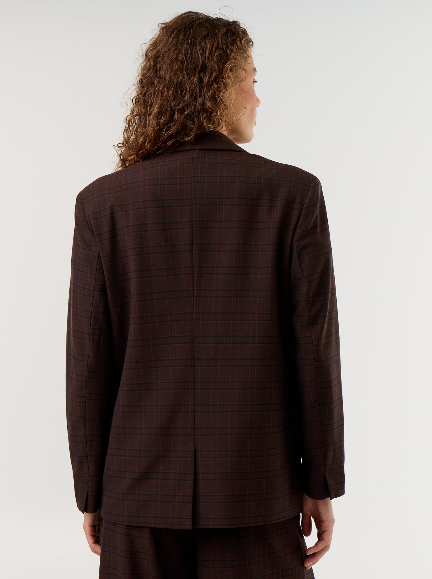 Veste de tailleur longue - Marron (FZW07_5)