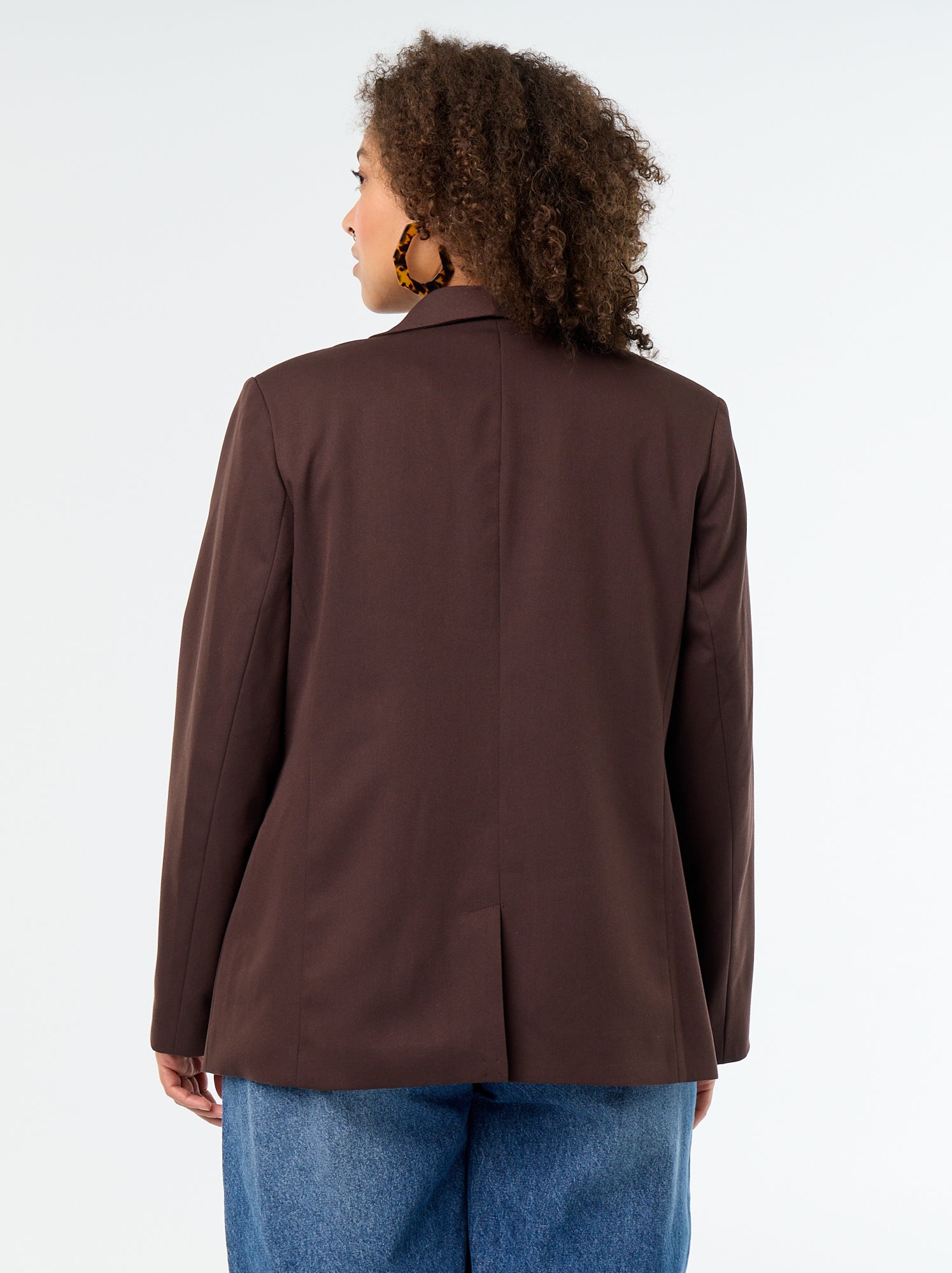 Veste de tailleur longue - Marron