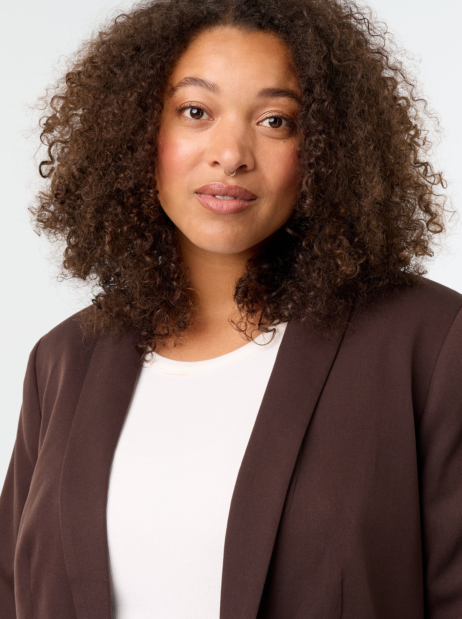 Veste de tailleur longue - Marron