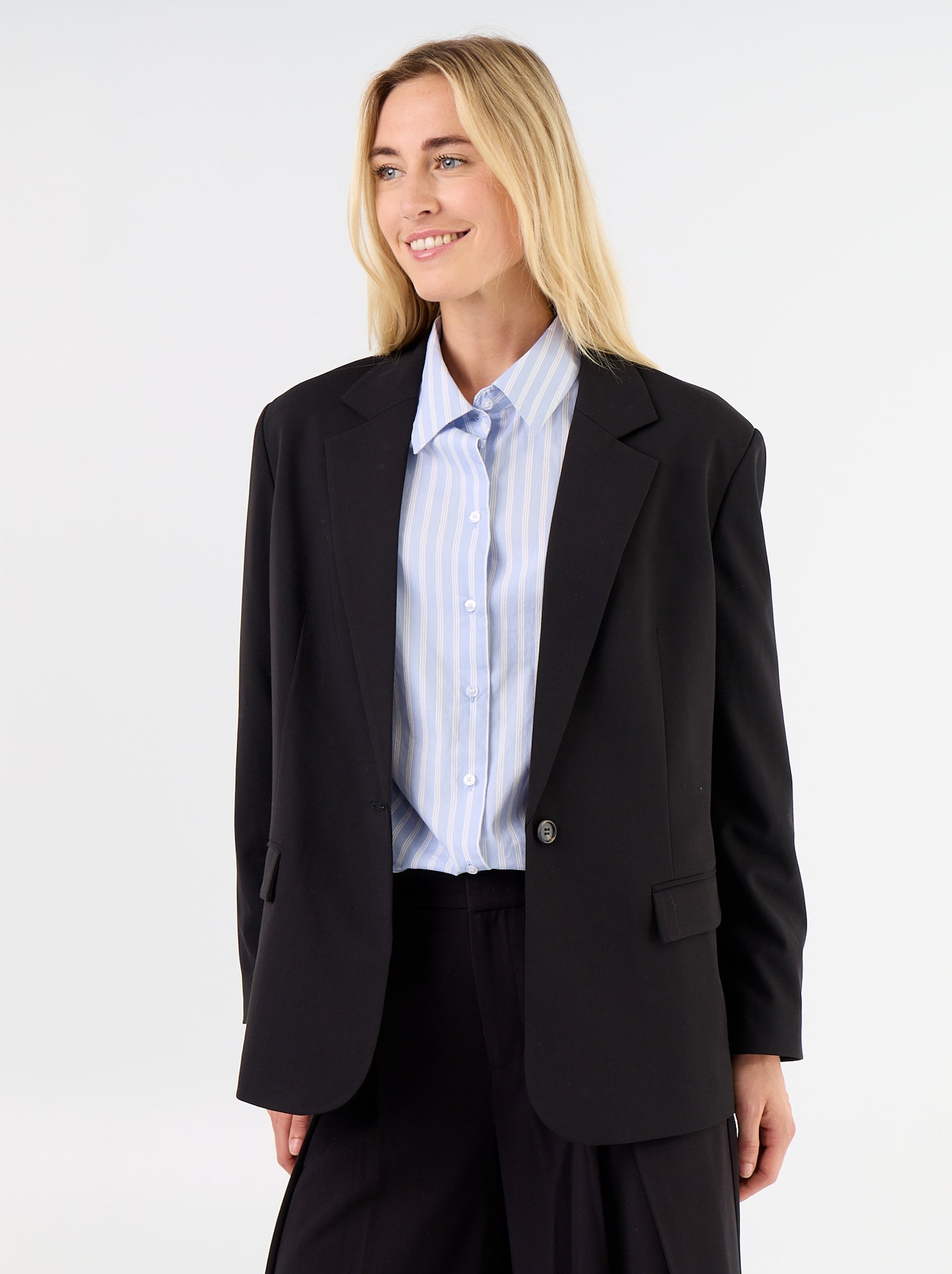 Veste de tailleur longue - Noir