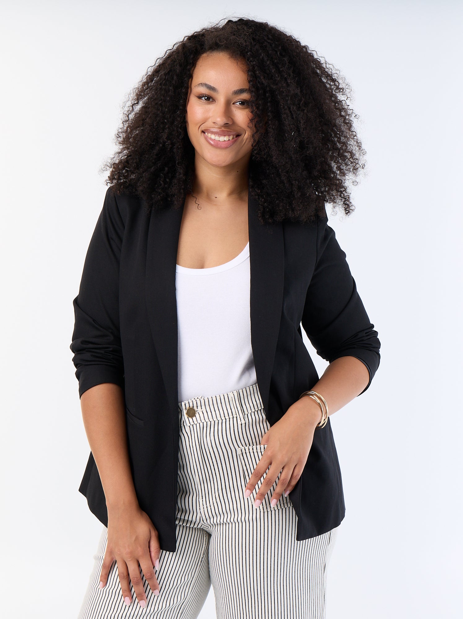 Veste de tailleur longue - Noir