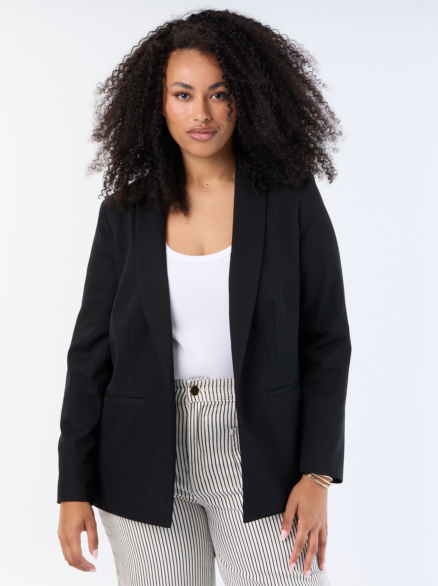 Veste de tailleur longue - Noir
