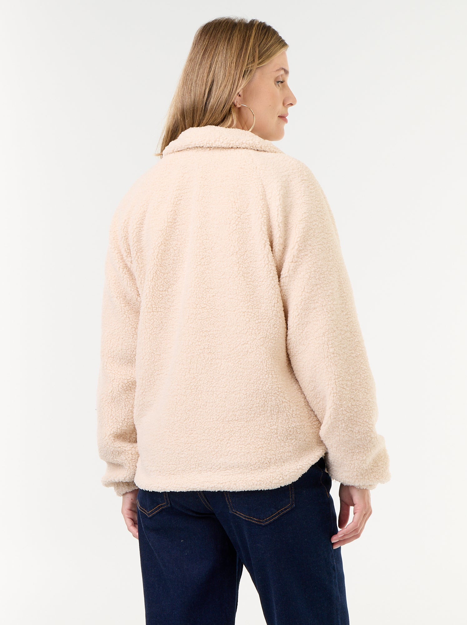 Veste effet moutonné de maternité et portage - Beige