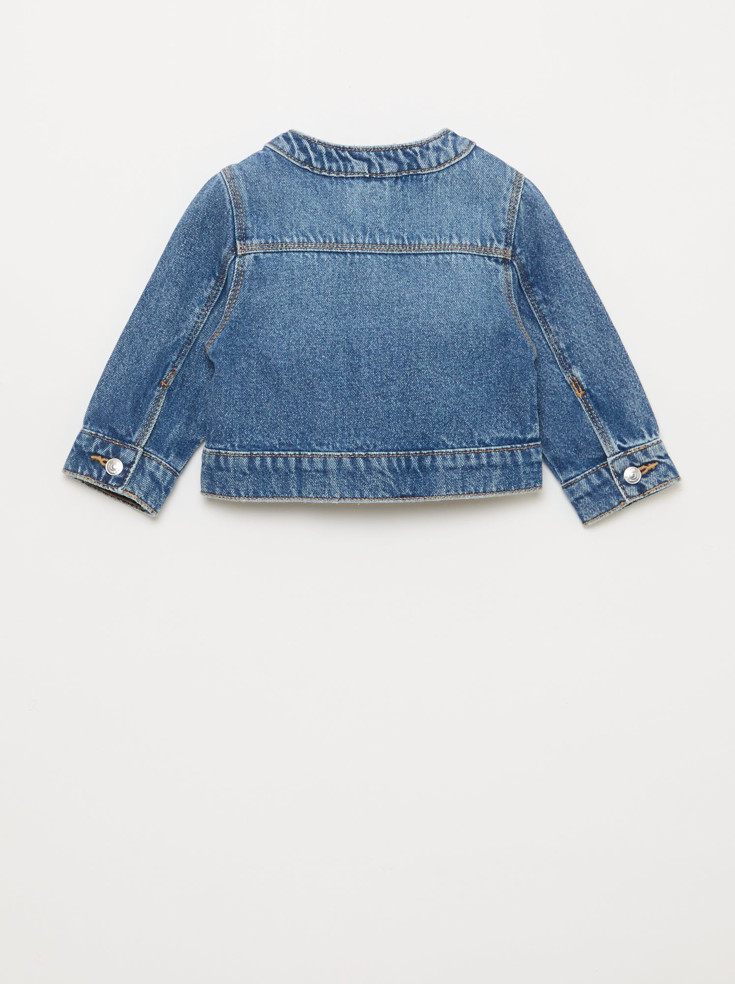 Veste en denim à col rond - Bleu (EUP70_1)