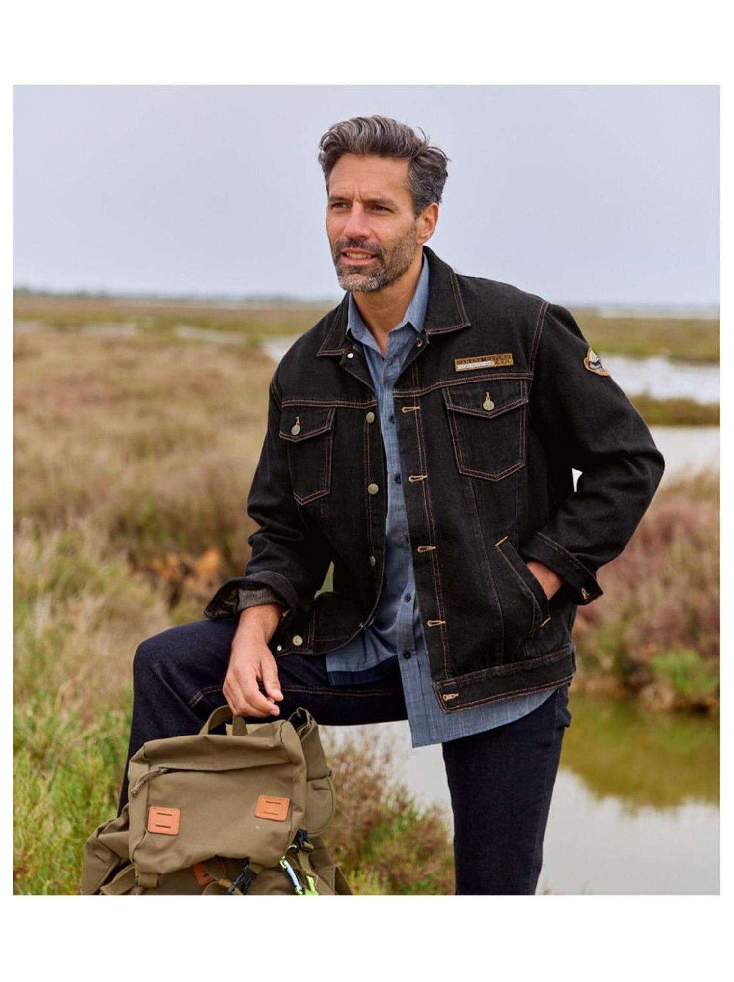 Veste en Jean Eagle Canyon   - ATLAS FOR MEN - Noir