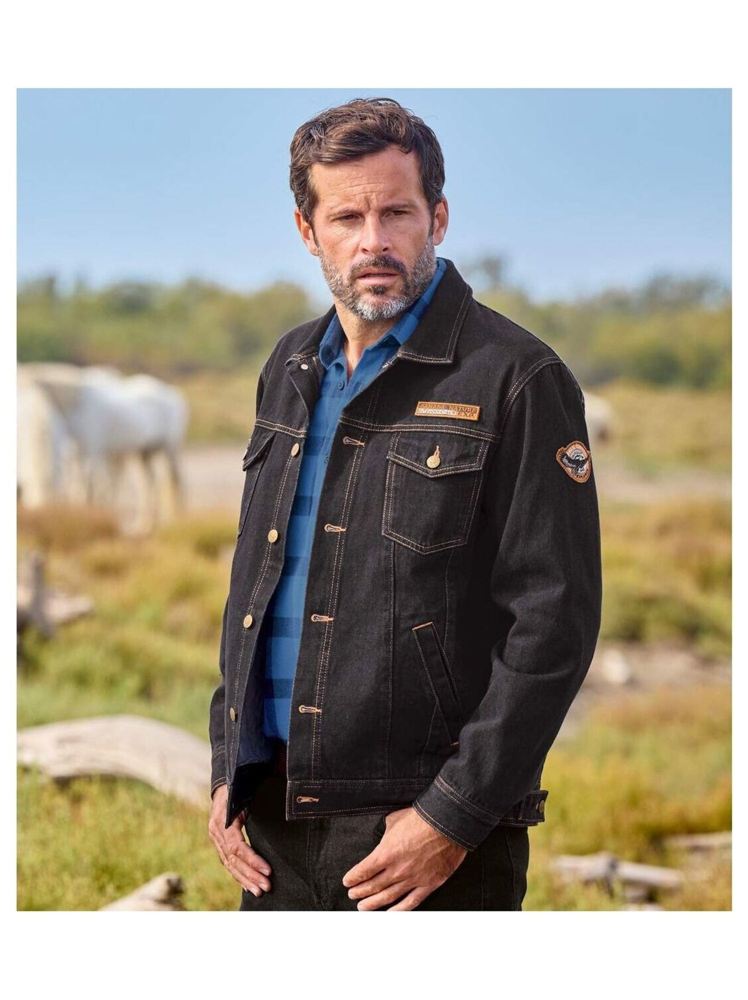 Veste en Jean Eagle Canyon   - ATLAS FOR MEN - Noir