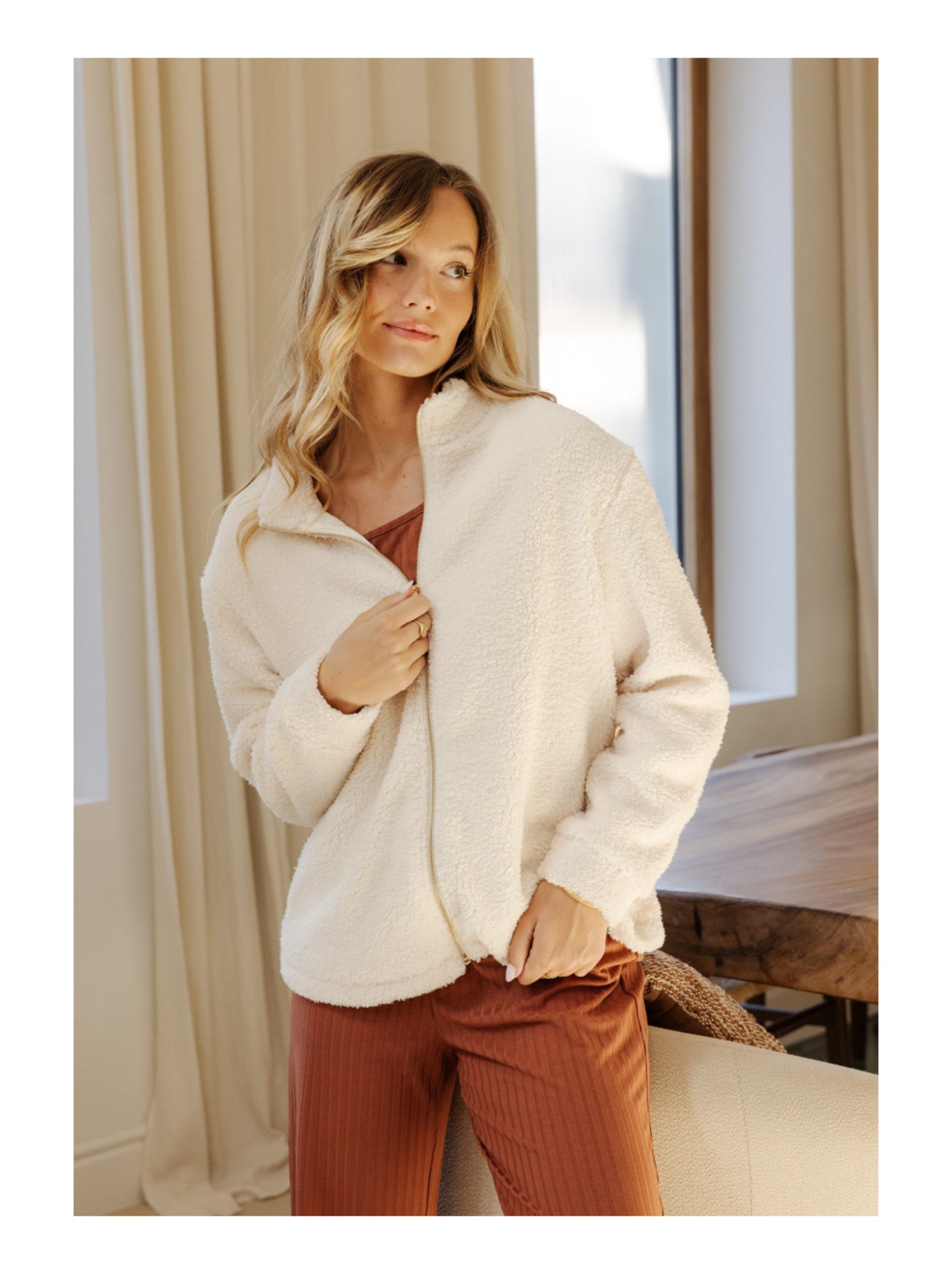 Veste en sherpa clarissa - Beige
