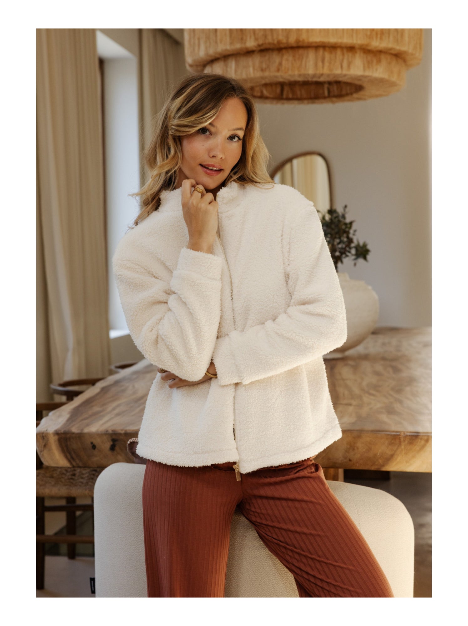 Veste en sherpa clarissa - Beige