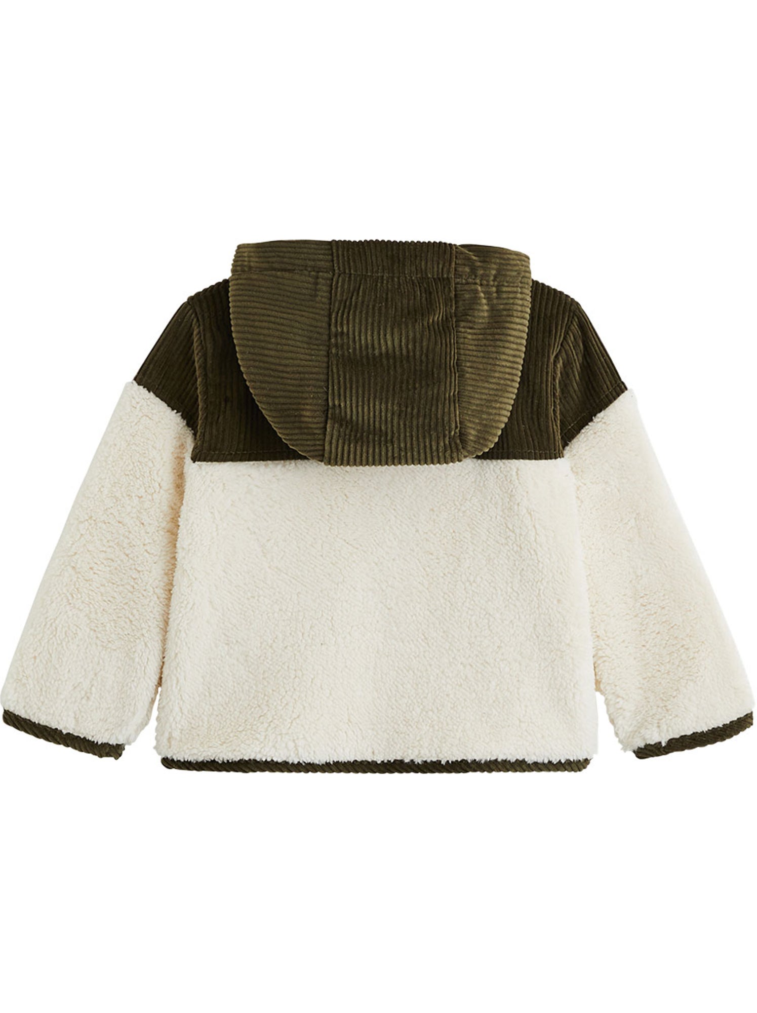 Veste enfant intérieur polaire avec capuche ginkgo - Vert