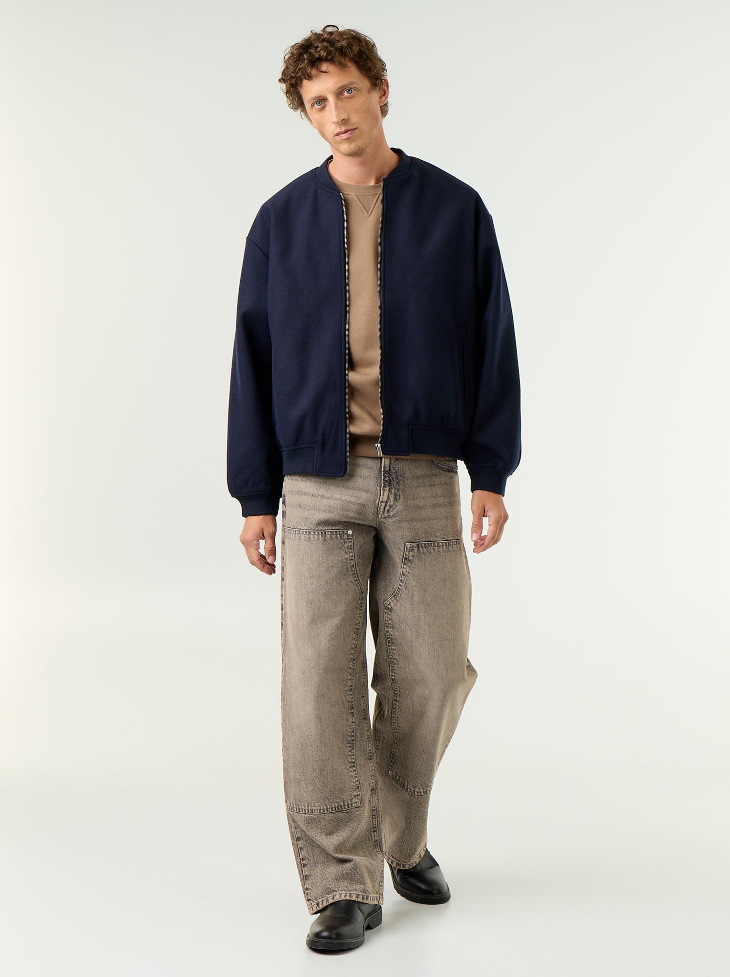 Veste faux lainage - Bleu