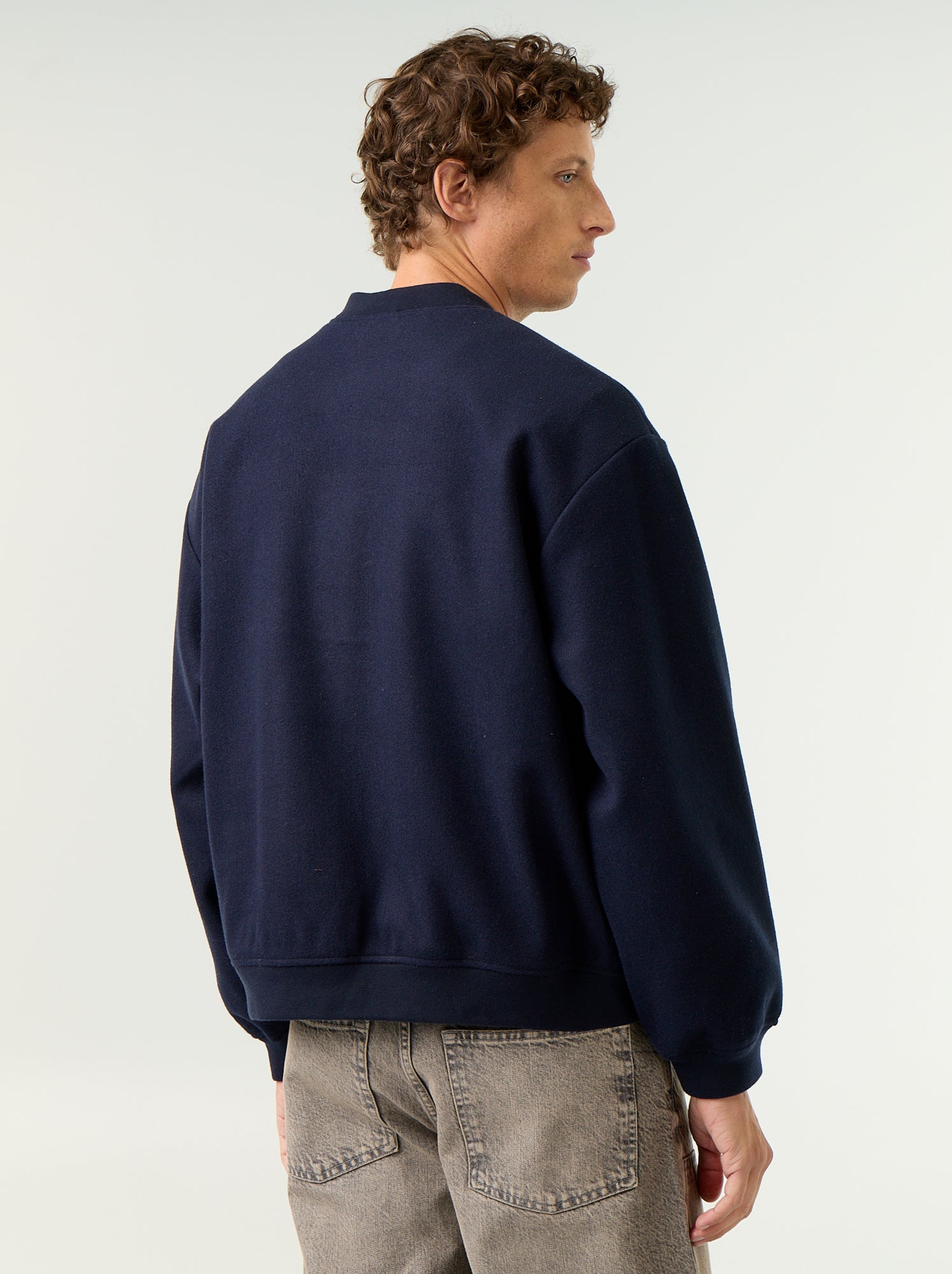 Veste faux lainage - Bleu