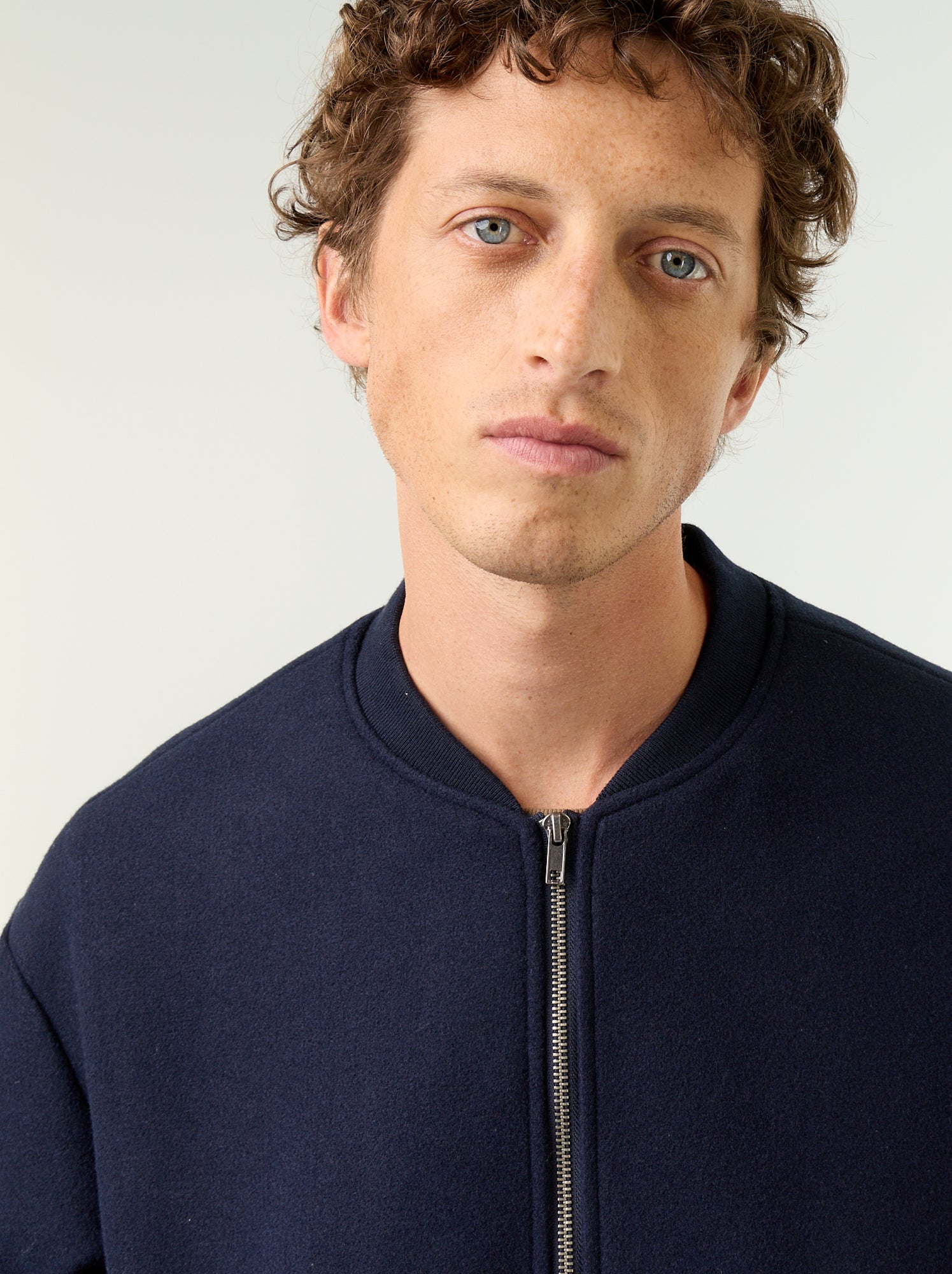 Veste faux lainage - Bleu