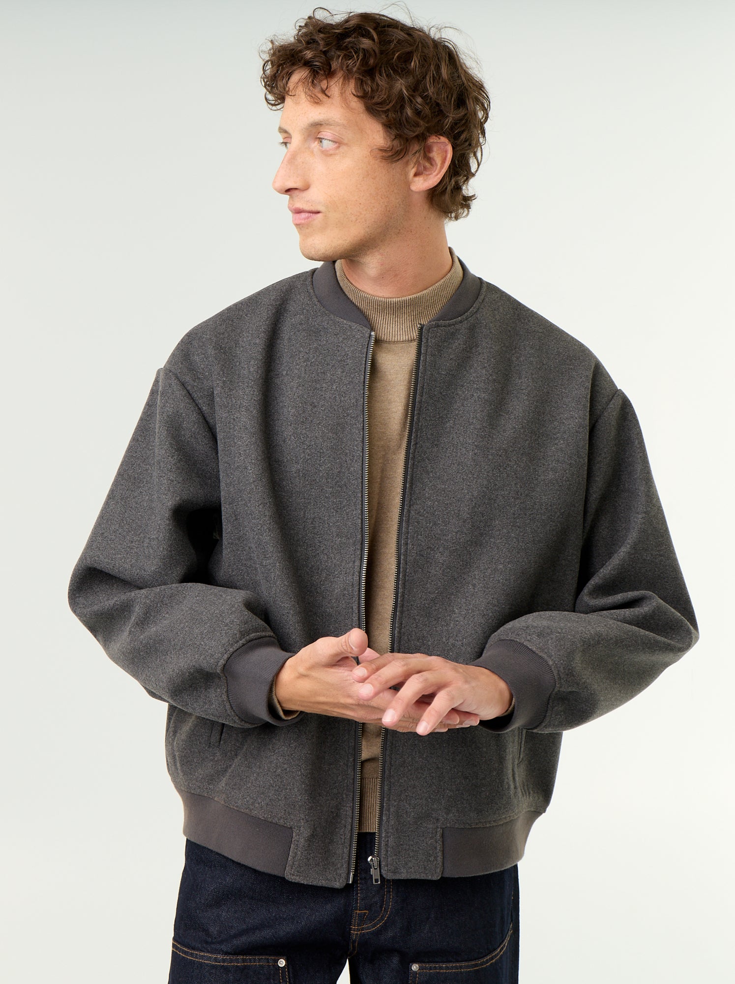 Veste faux lainage - Gris