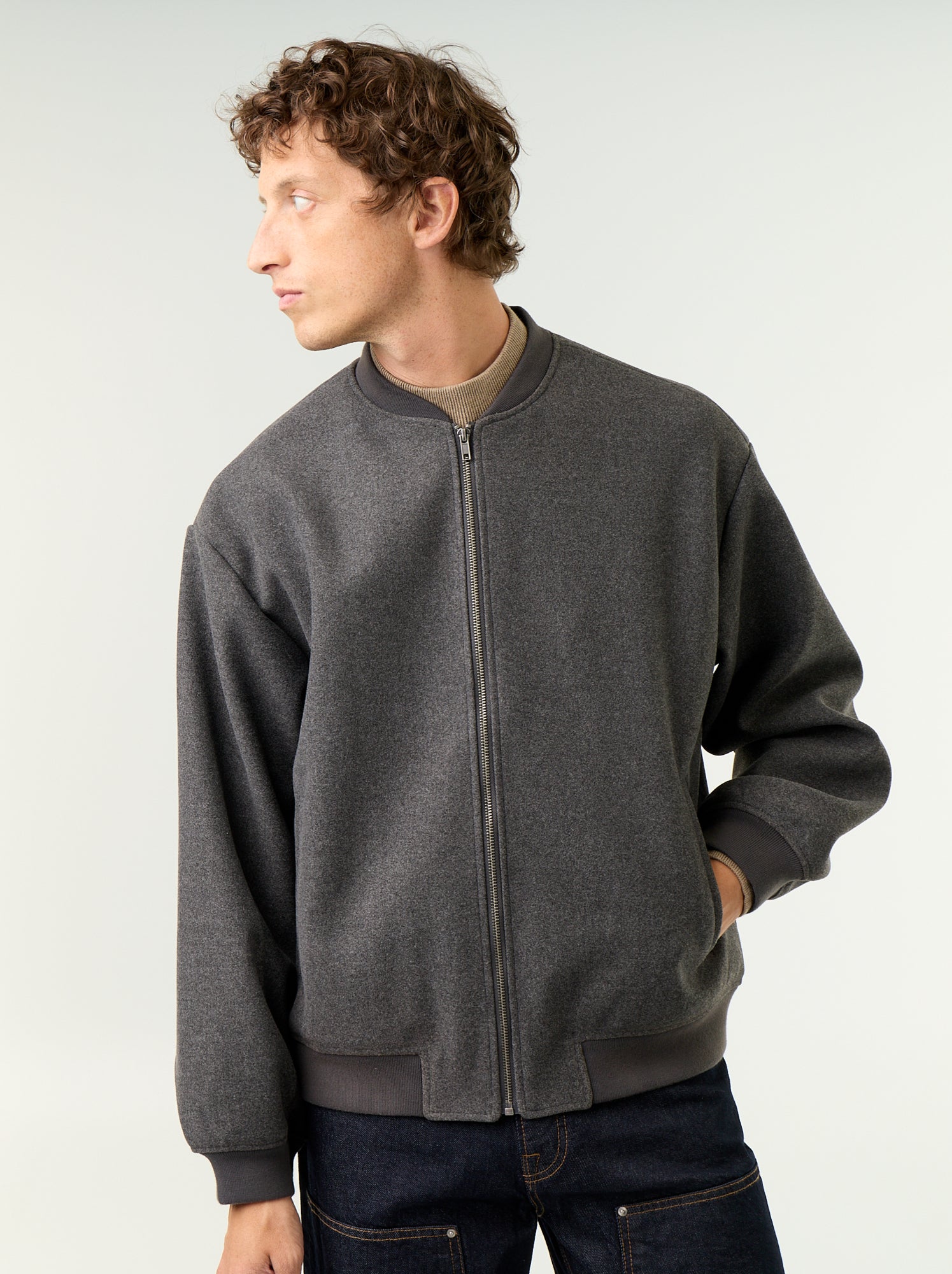 Veste faux lainage - Gris