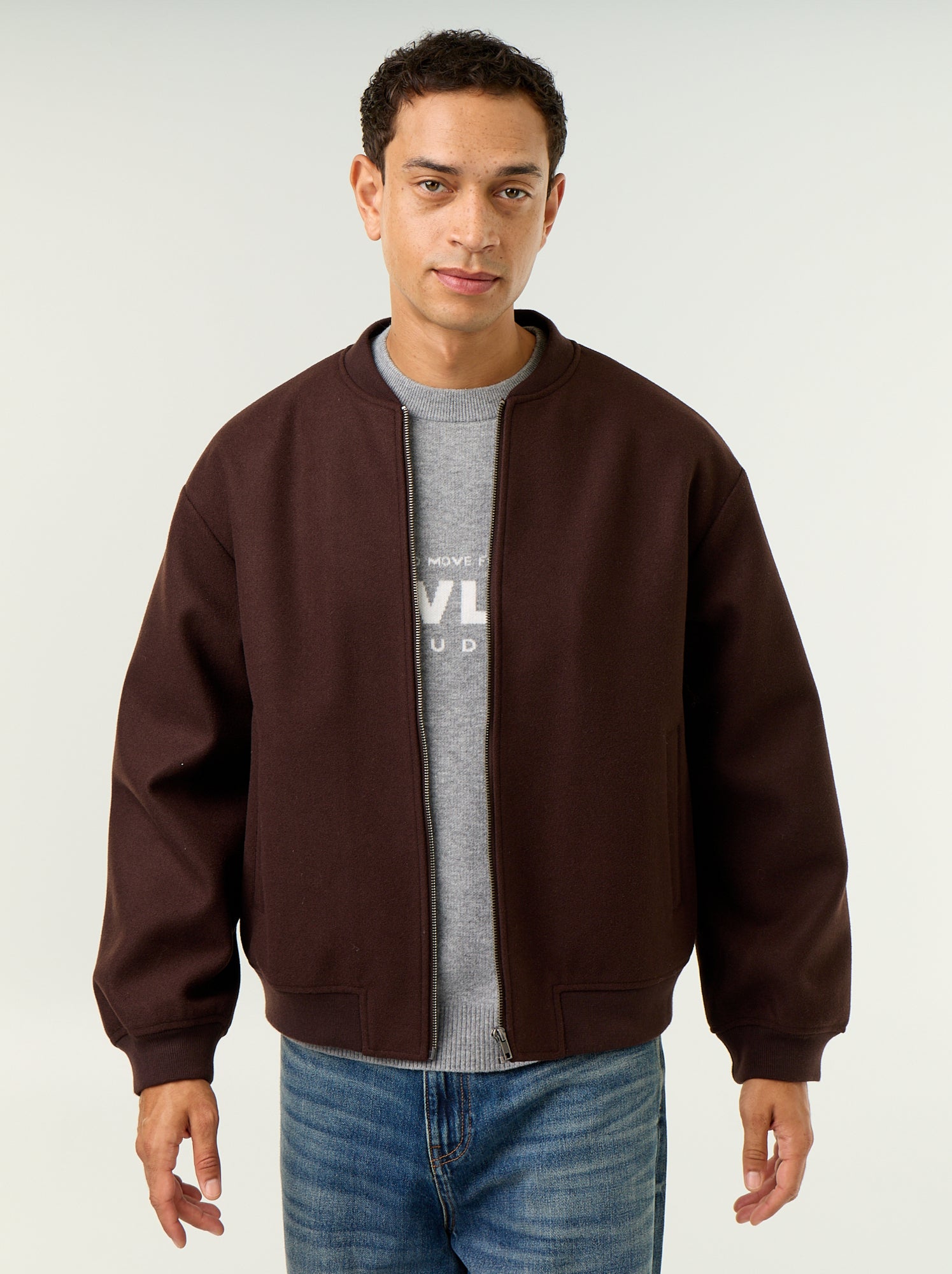Veste faux lainage - Marron
