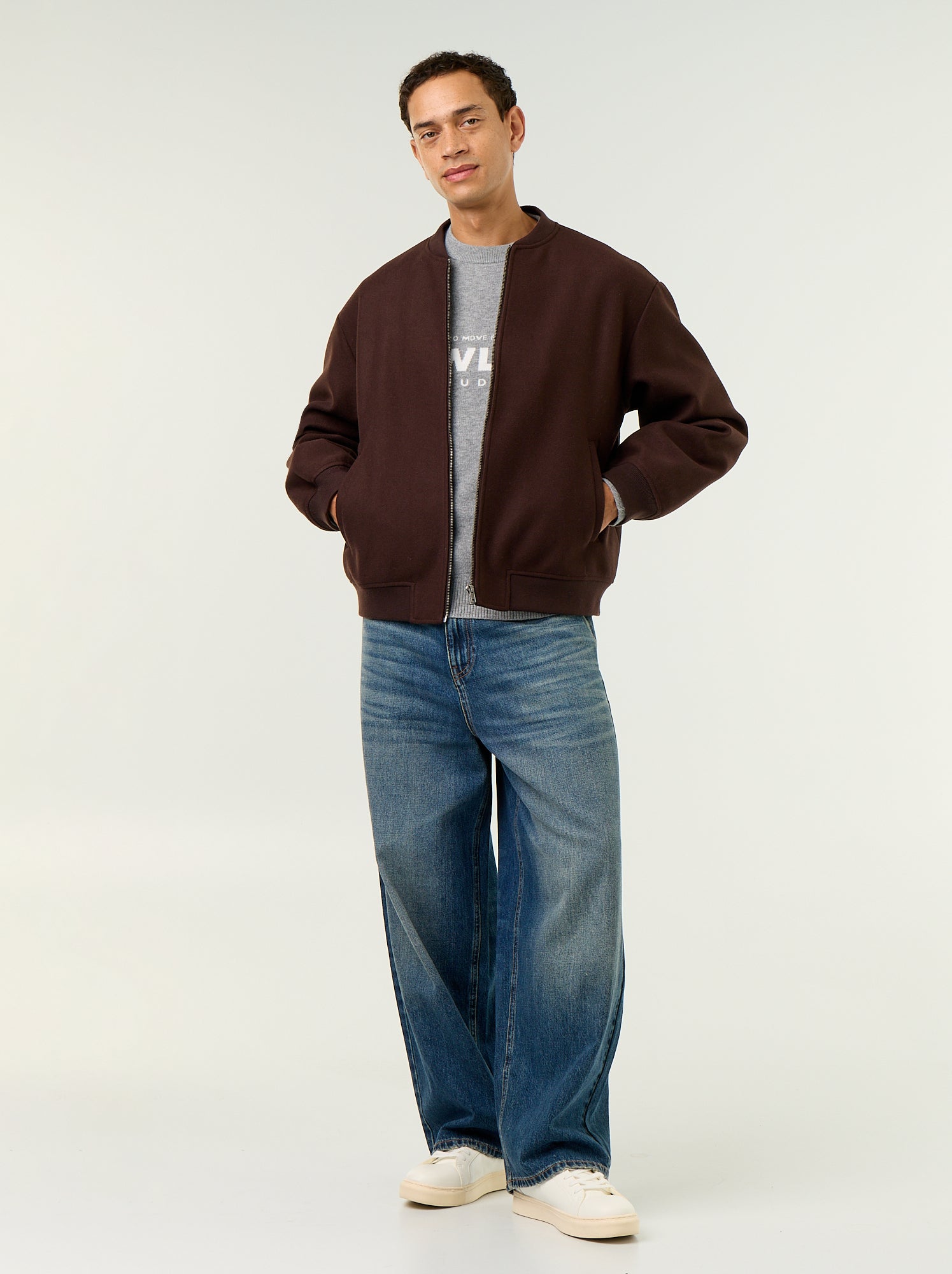 Veste faux lainage - Marron