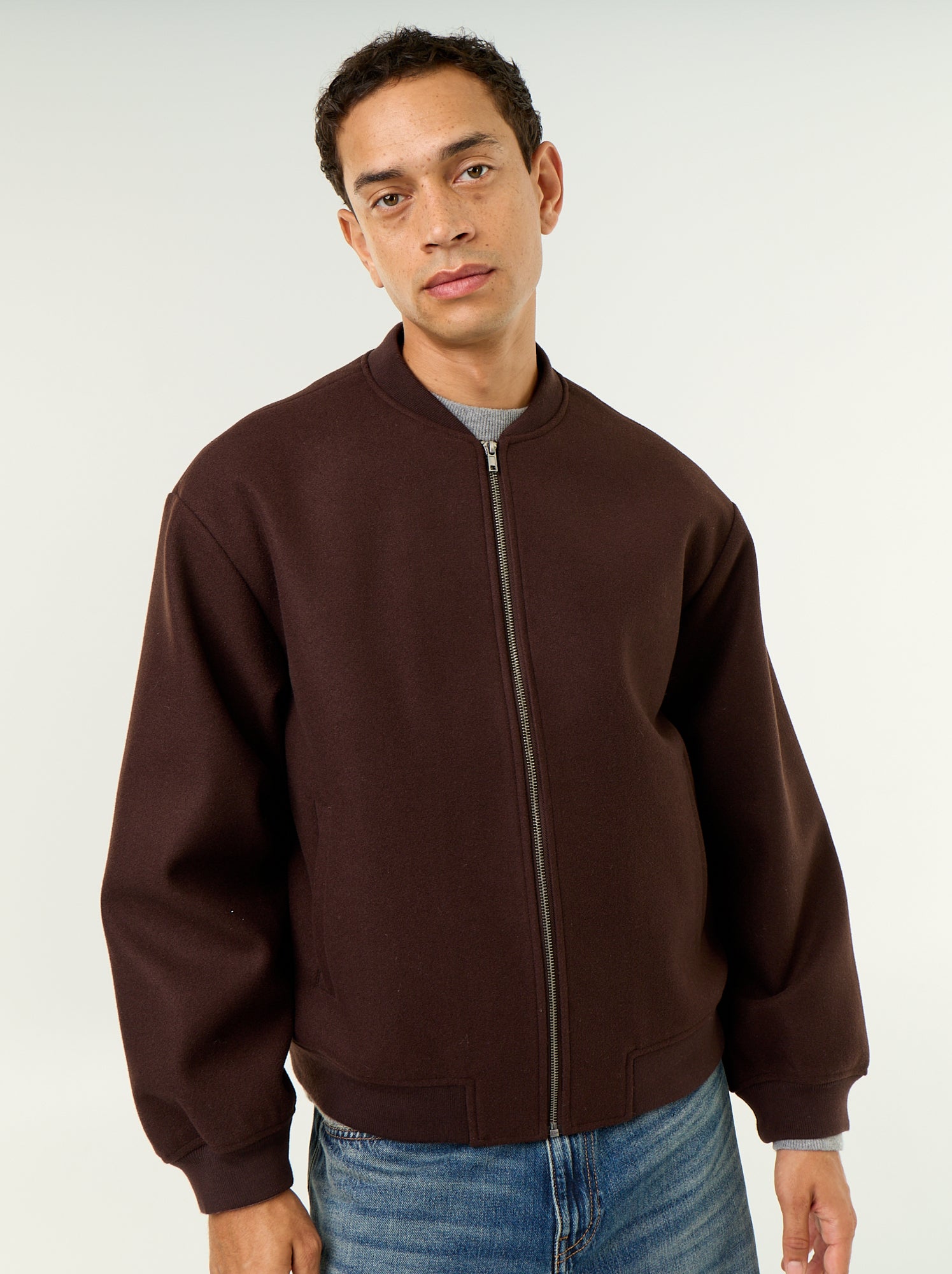 Veste faux lainage - Marron