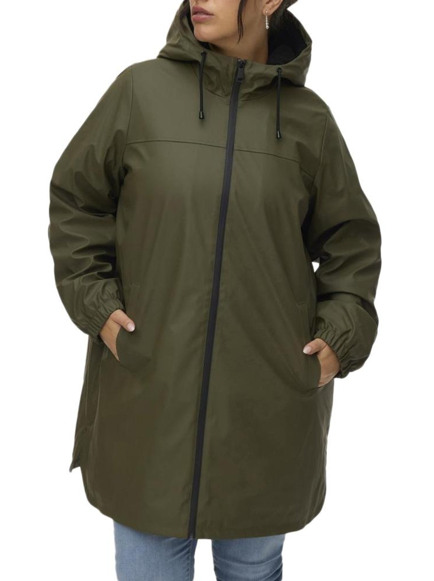 Veste imperméable vero moda - Vert kaki clair