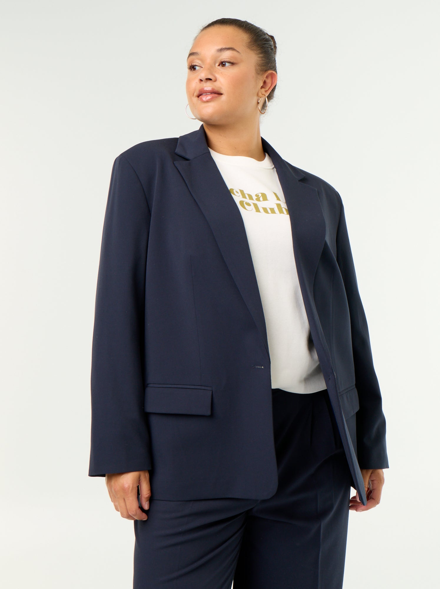 Veste longue de tailleur - Bleu