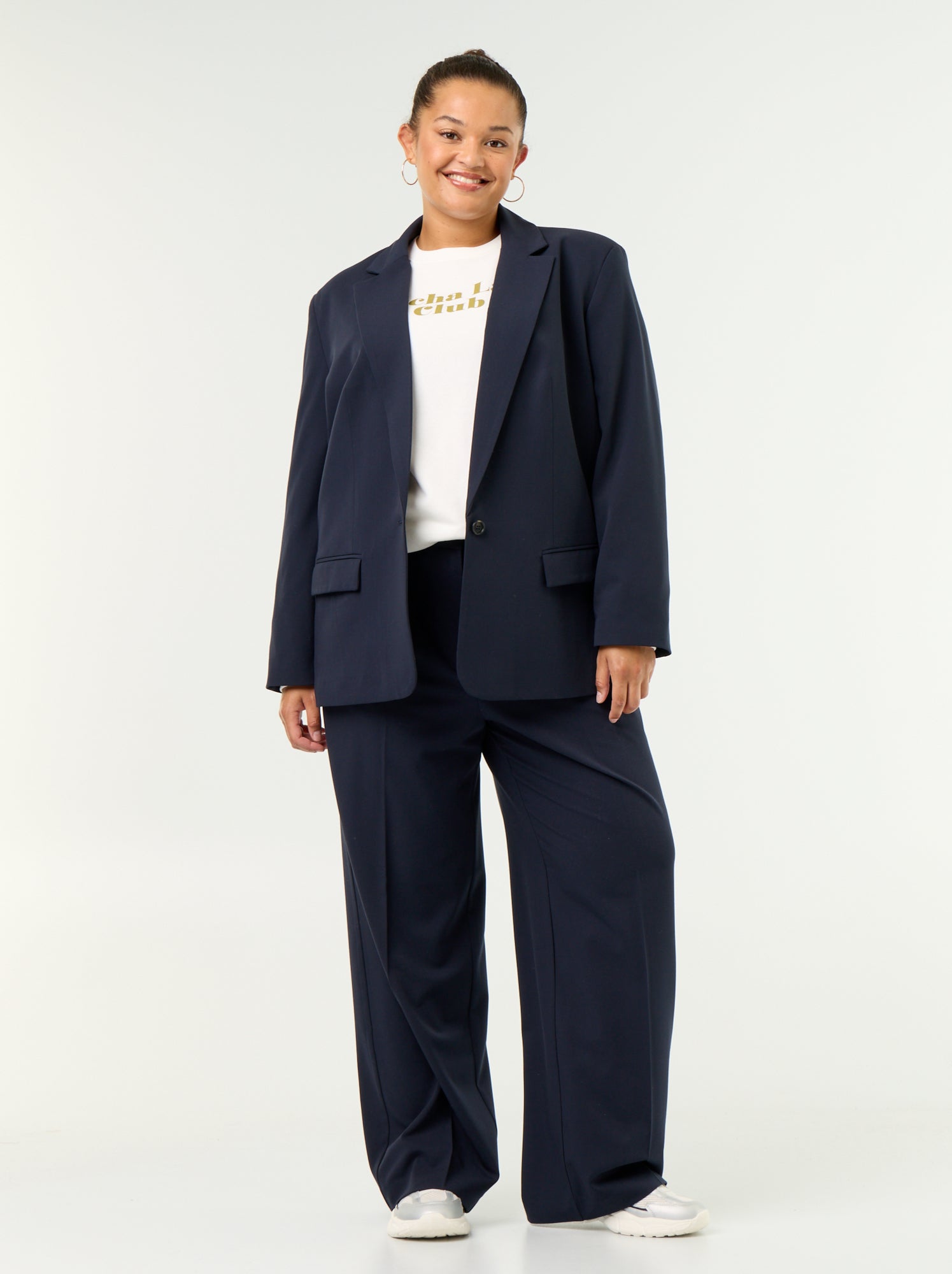 Veste longue de tailleur - Bleu