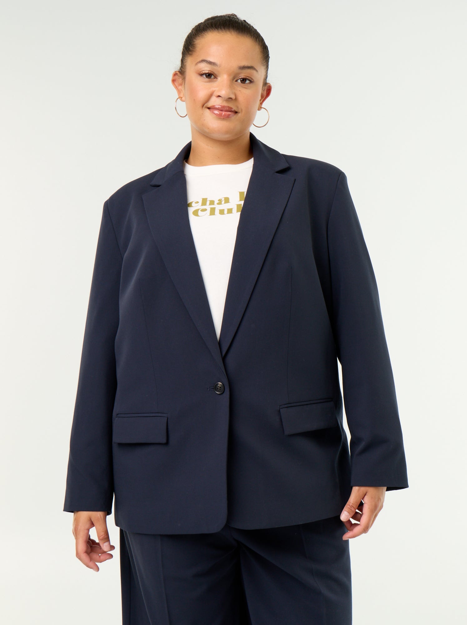 Veste longue de tailleur - Bleu