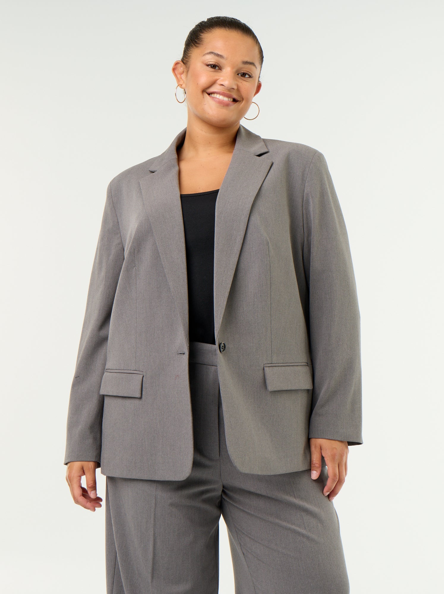 Veste longue de tailleur - Gris