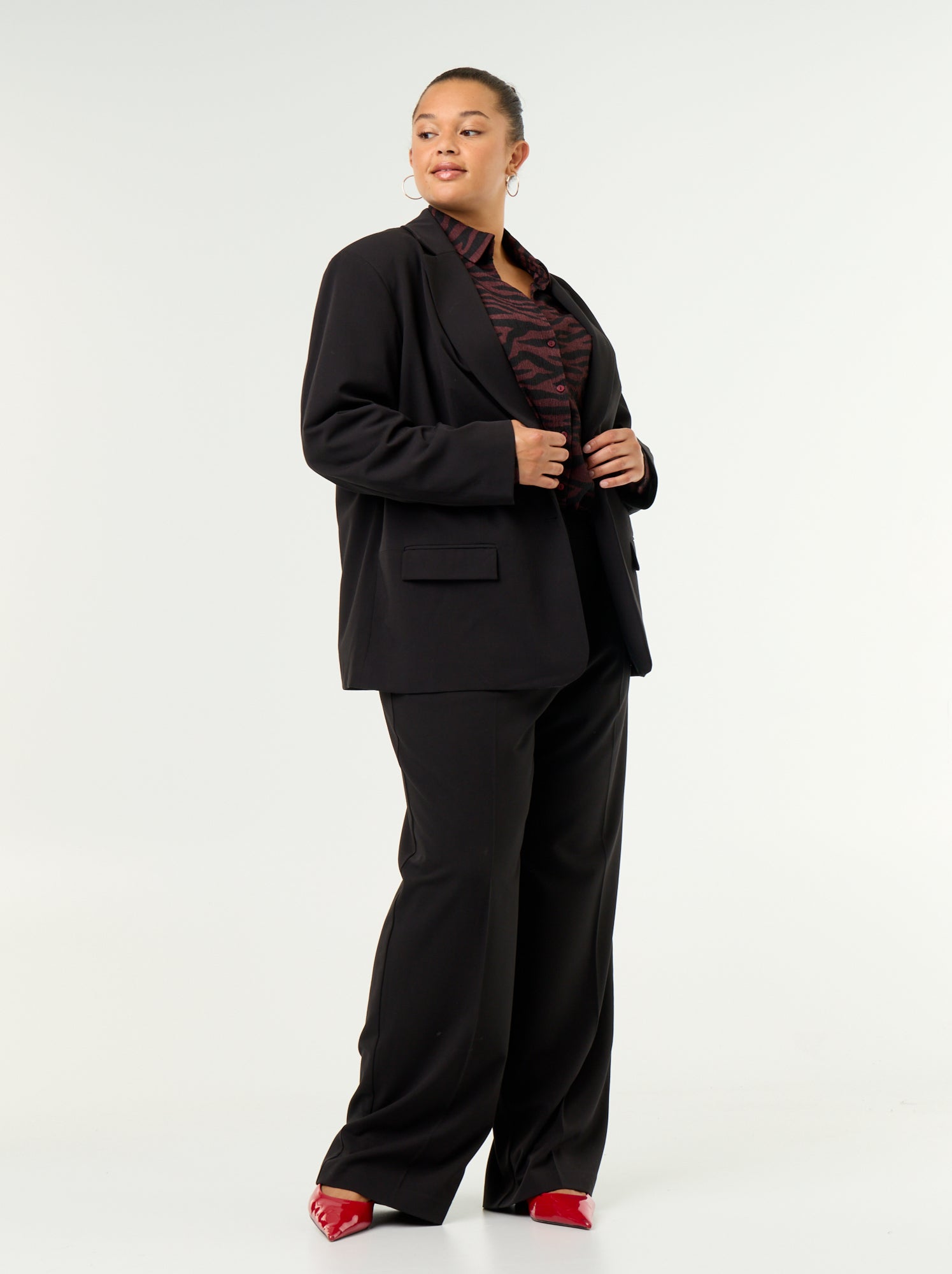 Veste longue de tailleur - Noir