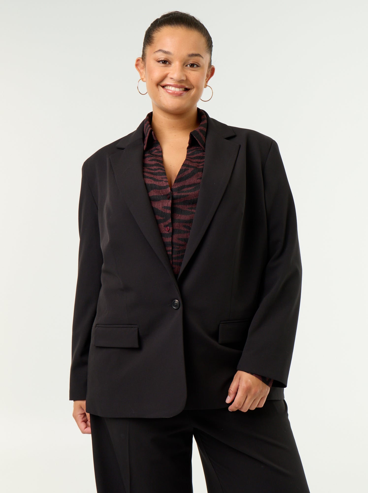 Veste longue de tailleur - Noir