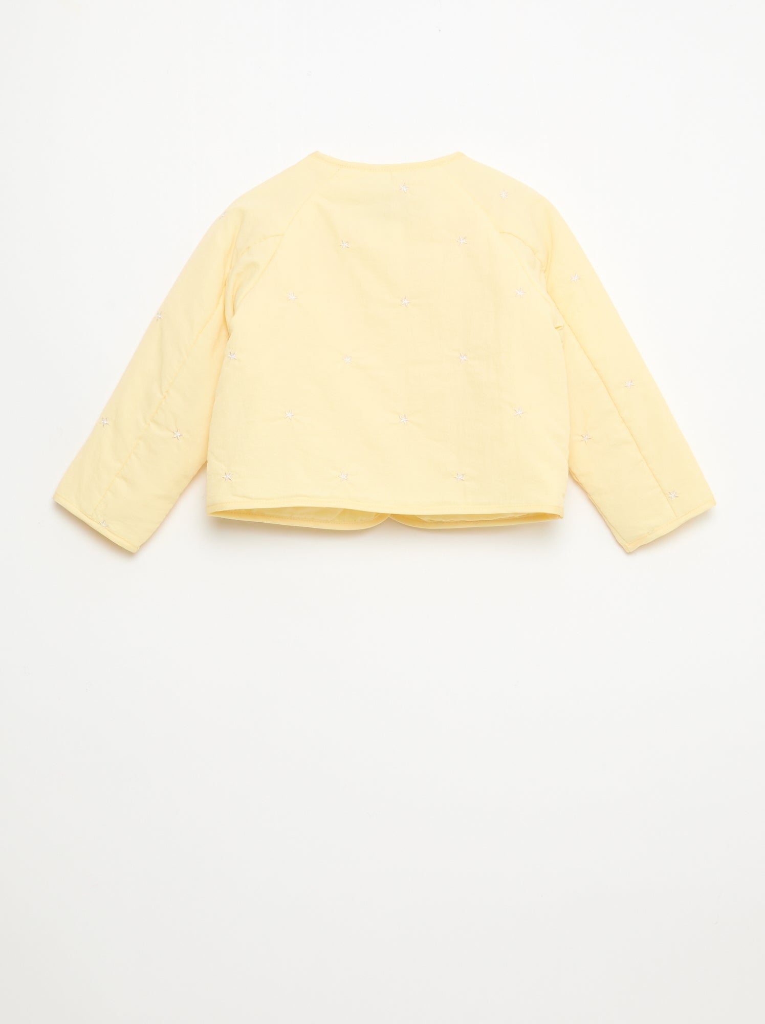 Veste matelassée col rond en tissu déperlant - Jaune