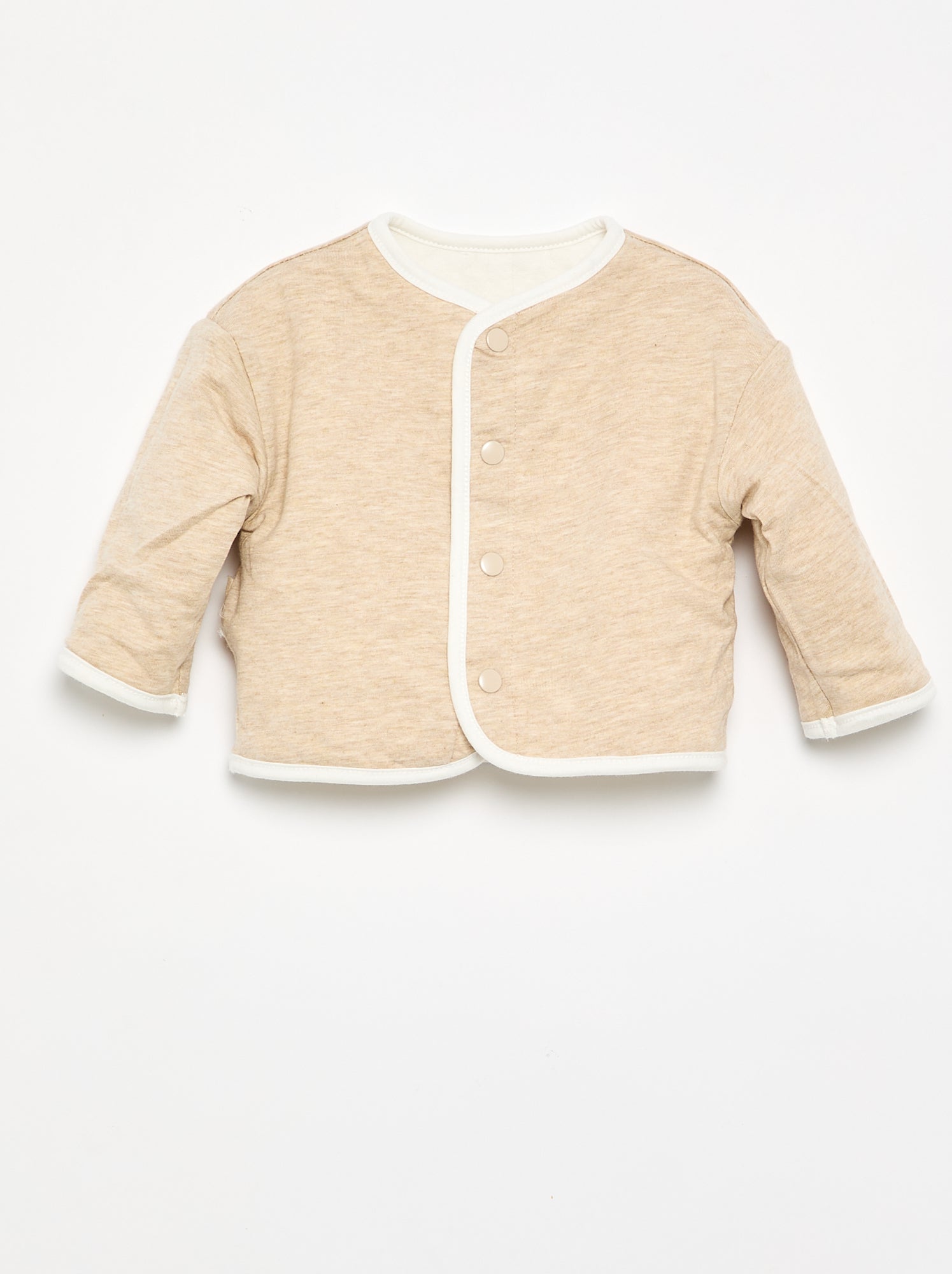 Veste matelassée et pressionnée réversible - Blanc