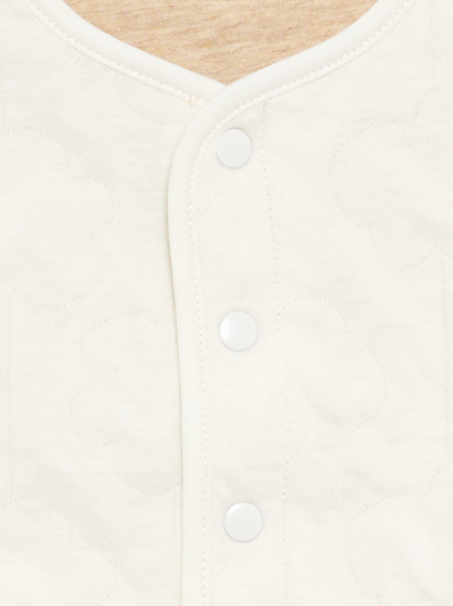Veste matelassée et pressionnée réversible - Blanc