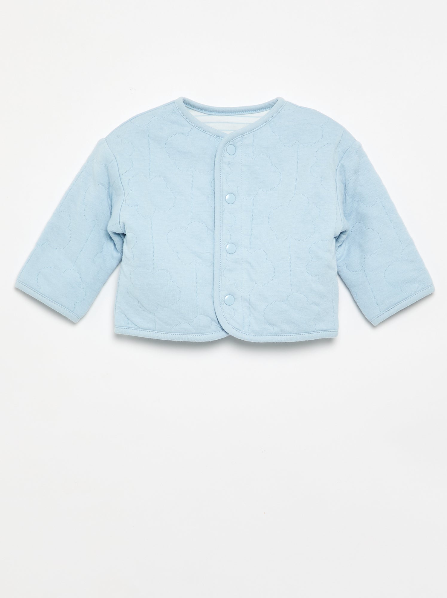 Veste matelassée et pressionnée réversible - Bleu
