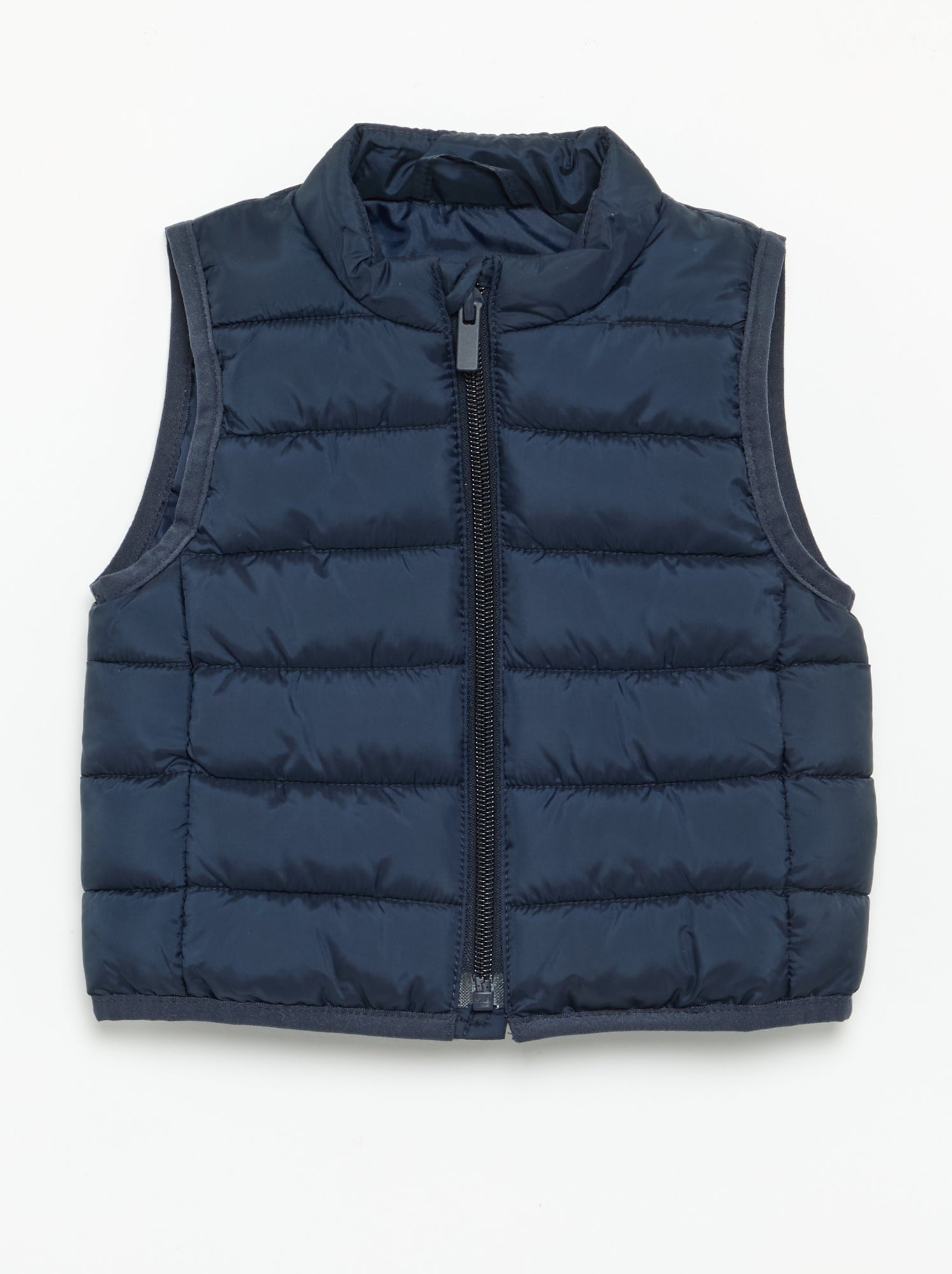 Veste matelassée unie sans manches - Bleu