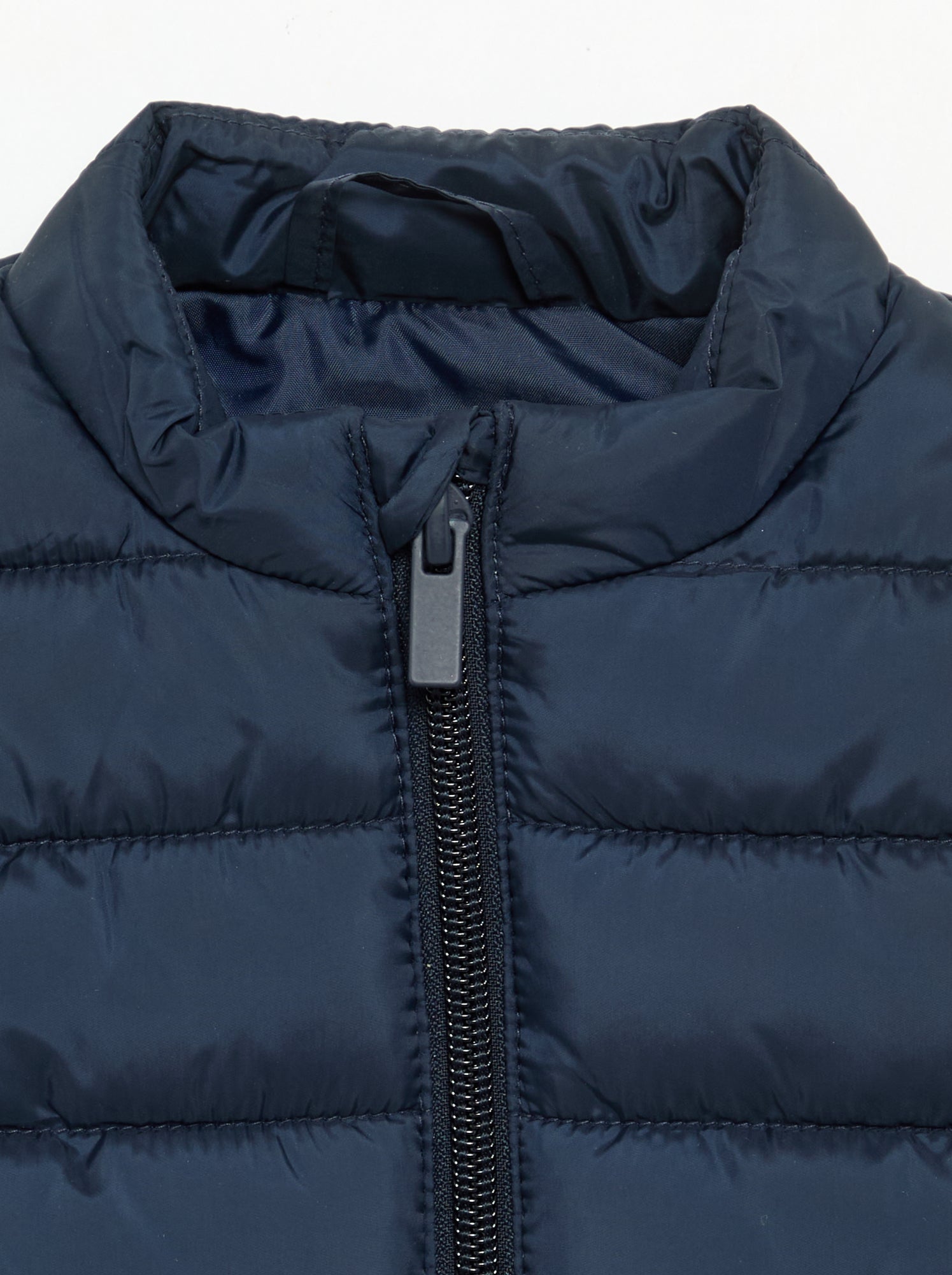 Veste matelassée unie sans manches - Bleu